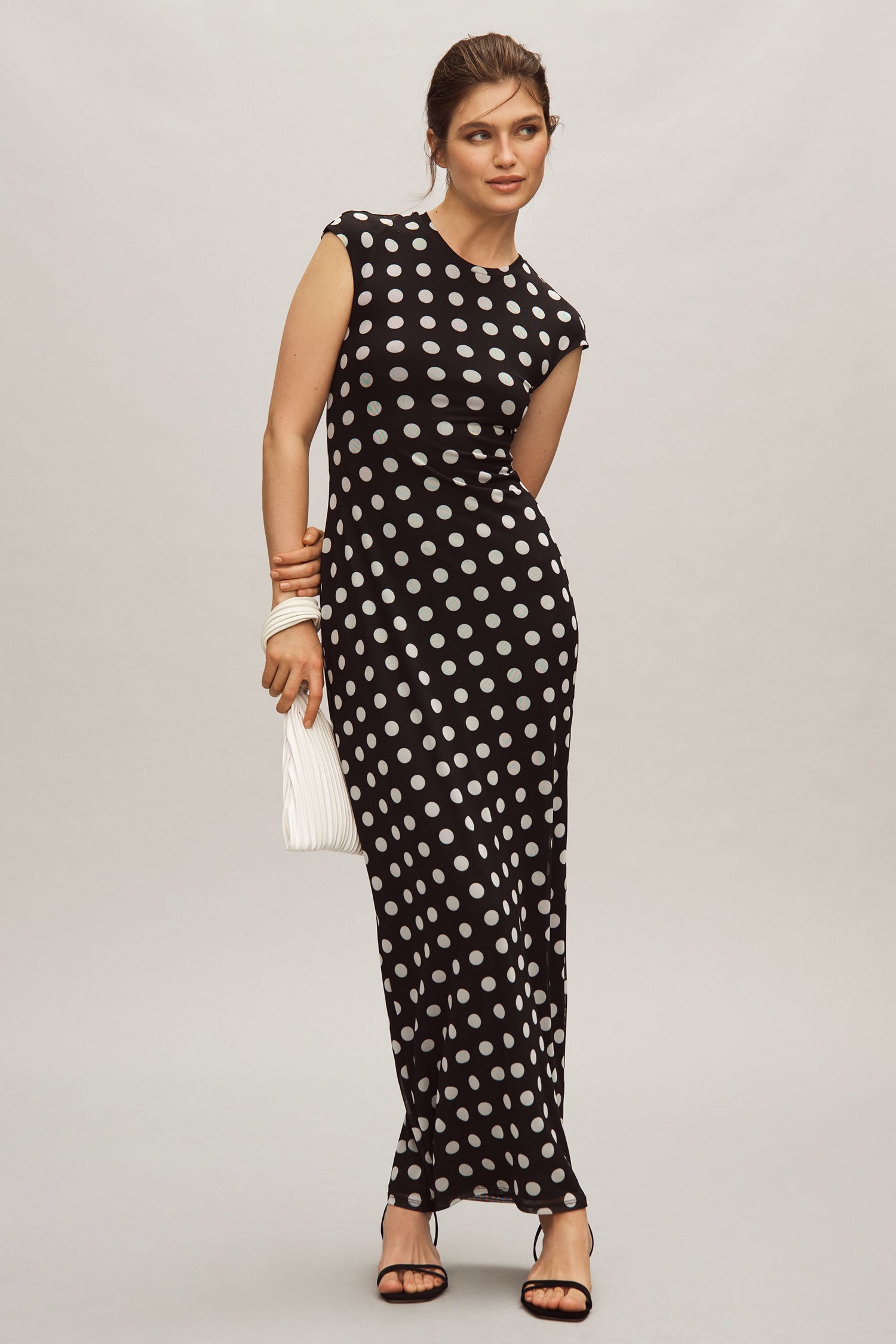 black and white mesh maxi dress More You Mesh Maxi Dress in Black + White Checkerboard