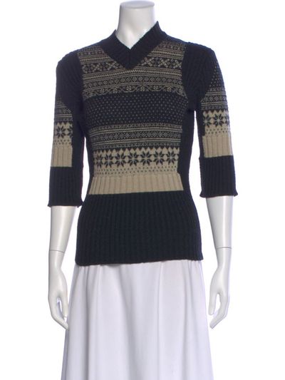 Jean Paul Gaultier Femme 1990s Fair Isle Knit Pullover by Jean