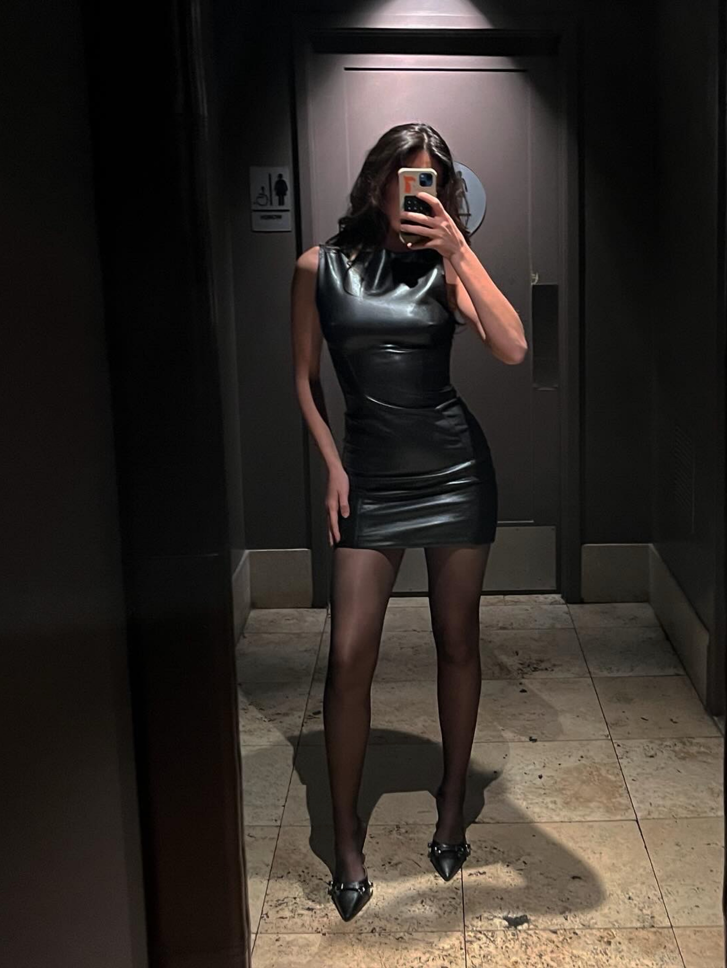 house of cb leola faux leather mini dress House of Cb Leola Mini Dress