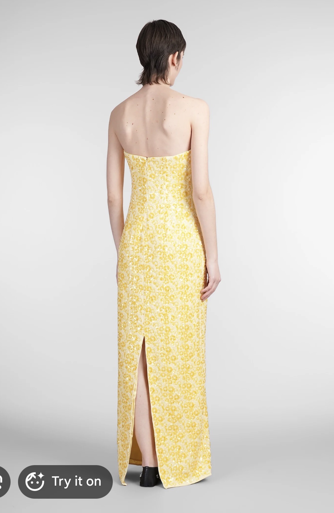 simkhai yellow dress by Jonathan Simkhai The structured square neckline and wide straps frame the silhouette beautifully Simkhai Corinna Buttercream Floral Lace