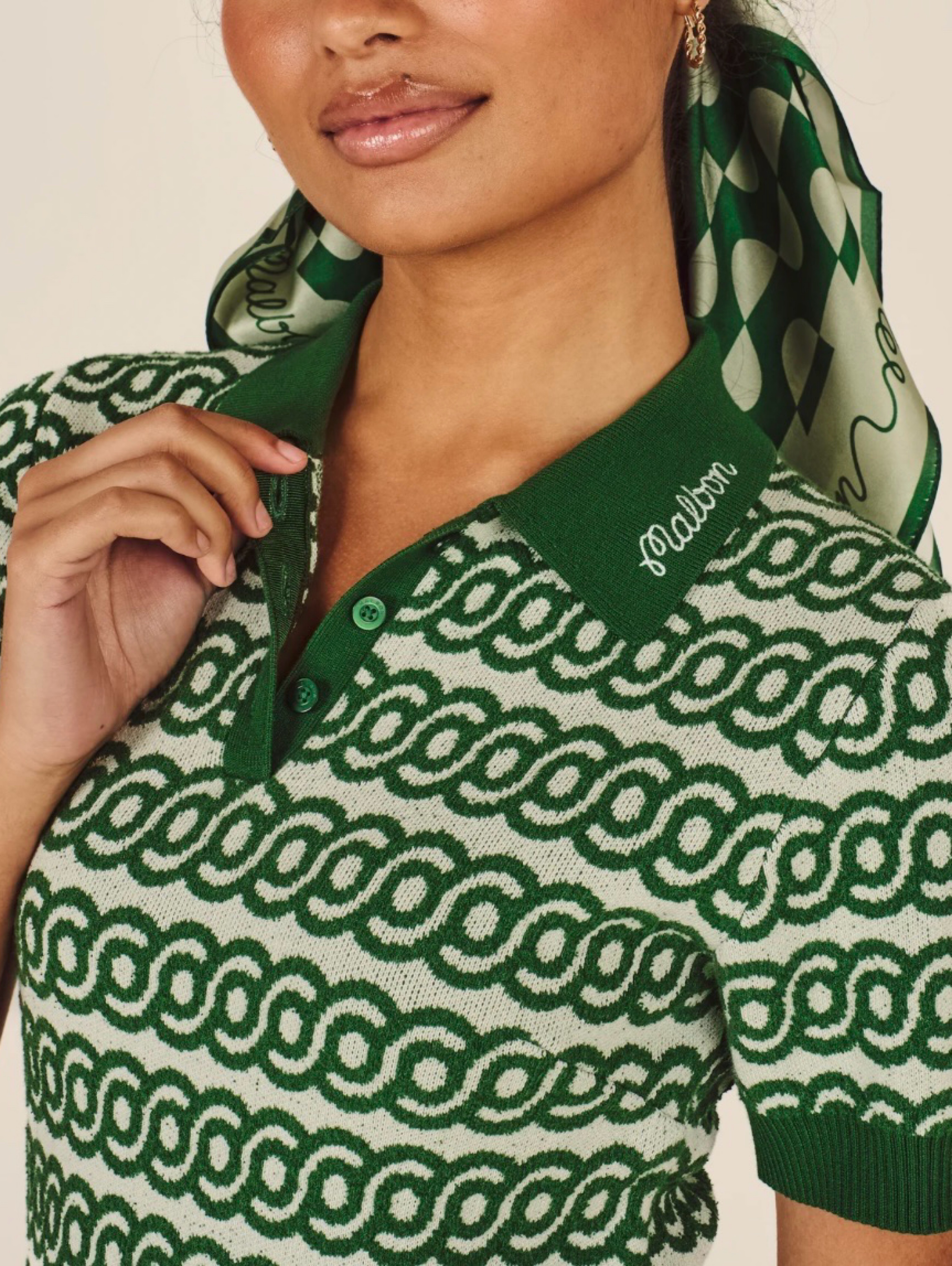 green polo dress women The Pique Opal Dress in Grass Green XS