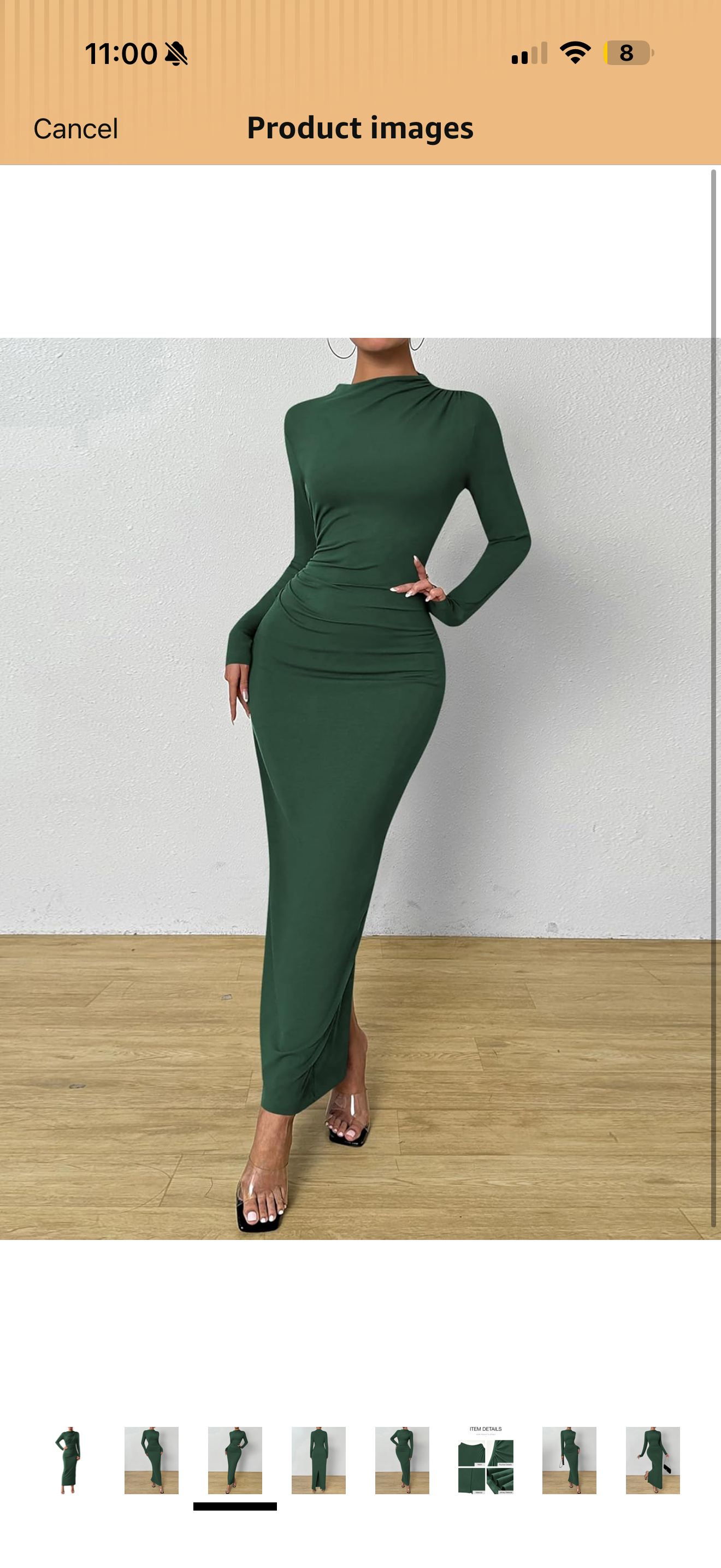 Forest Green Ruched Jersey Maxi Dress by Btfbm - Pickle