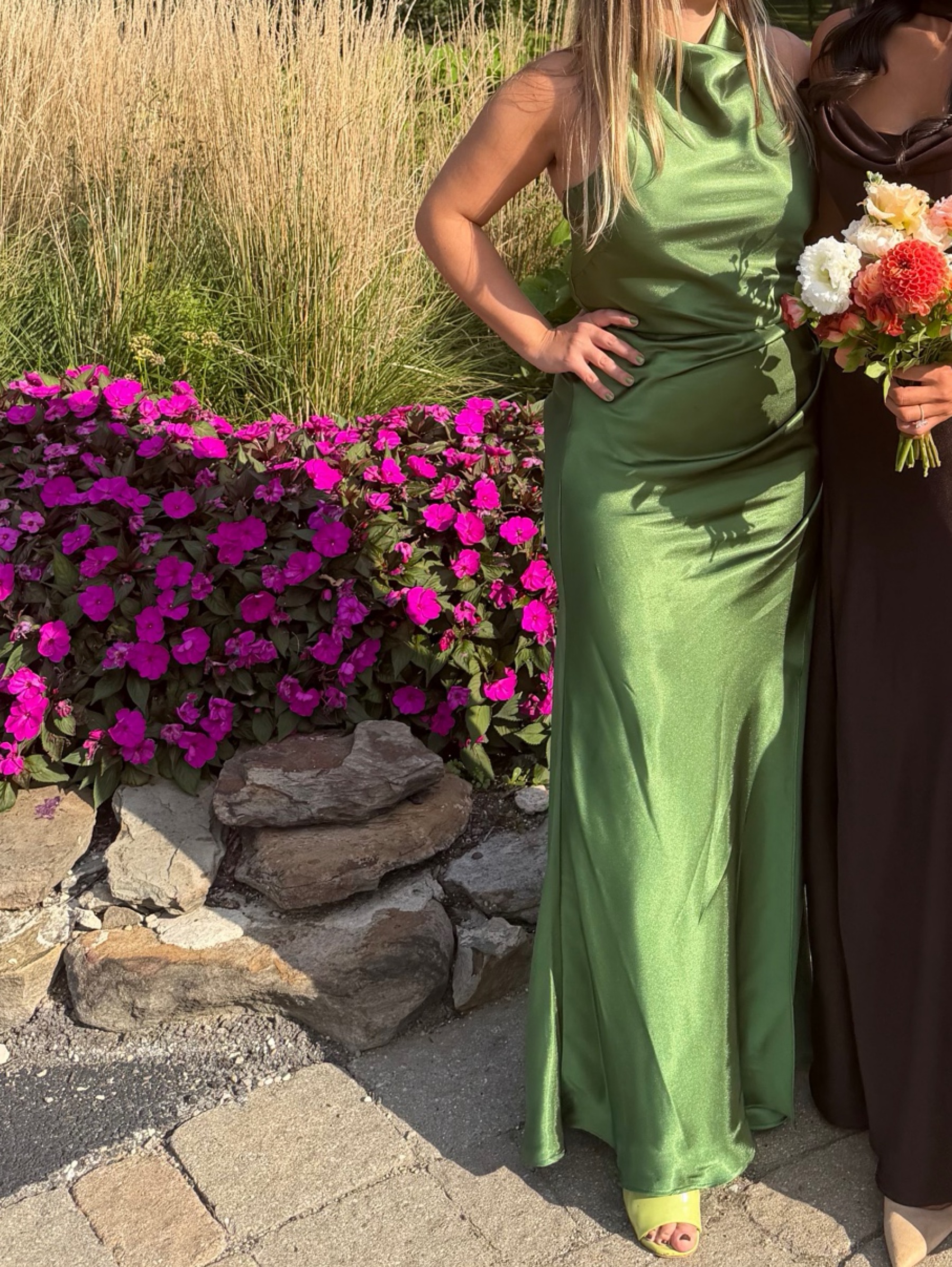 Green Satin Abercrombie Dress by Abercrombie & Fitch | Pickle