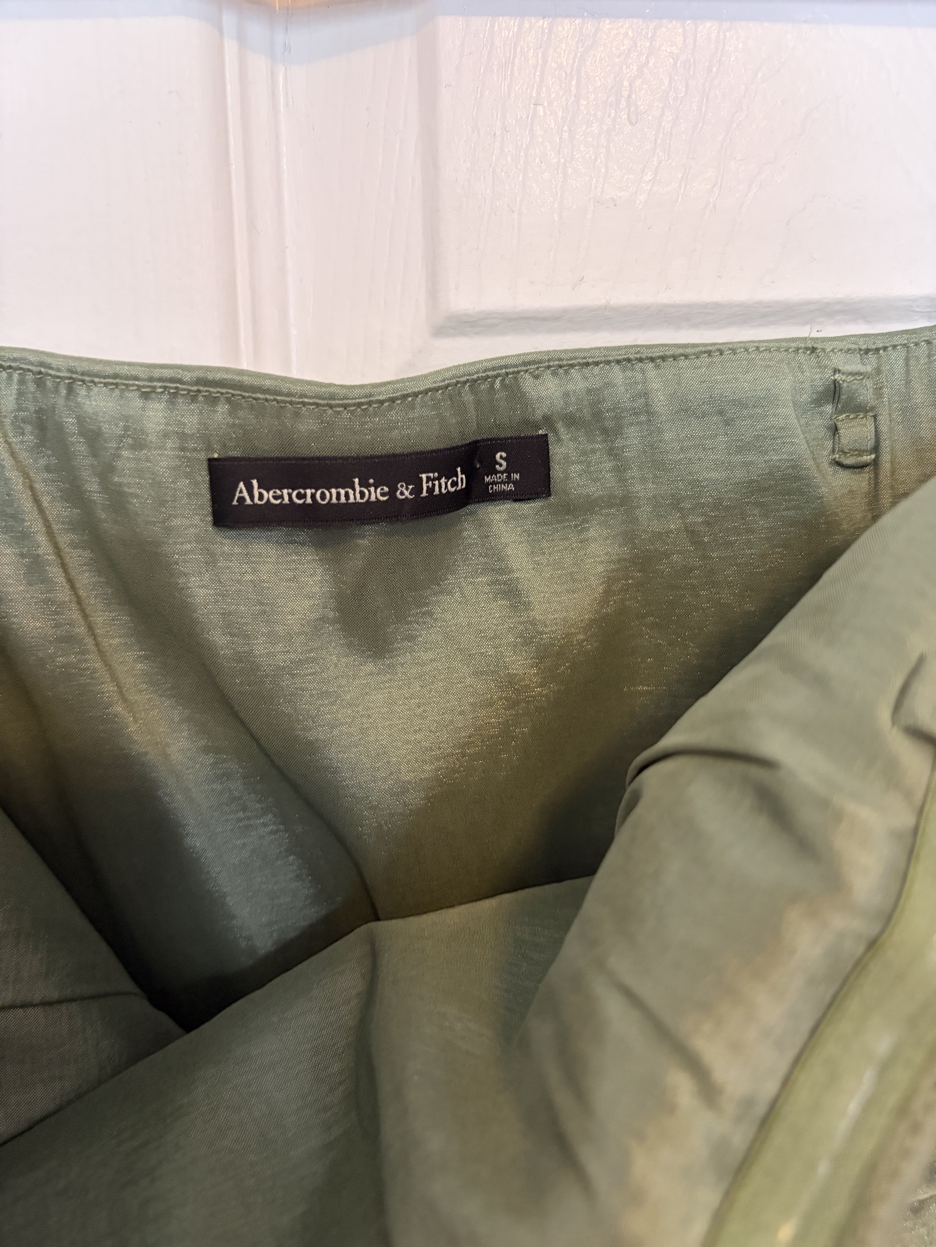 Abercrombie & Fitch Sage Green Strapless Dress by Abercrombie