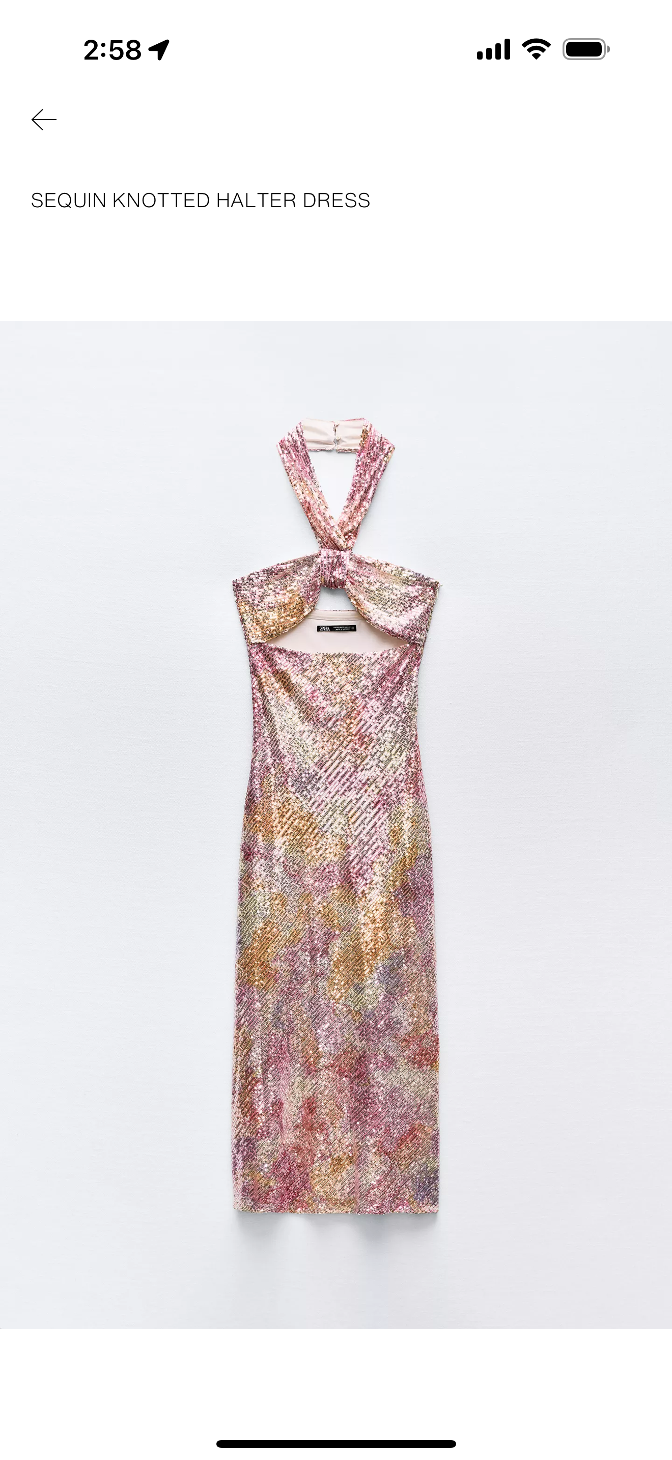 Zara Multicolor Sequin Knotted Halter Midi Dress by Zara - Pickle Zara Multicolor Sequin Knotted Halter Midi Dress by Zara - Pickle