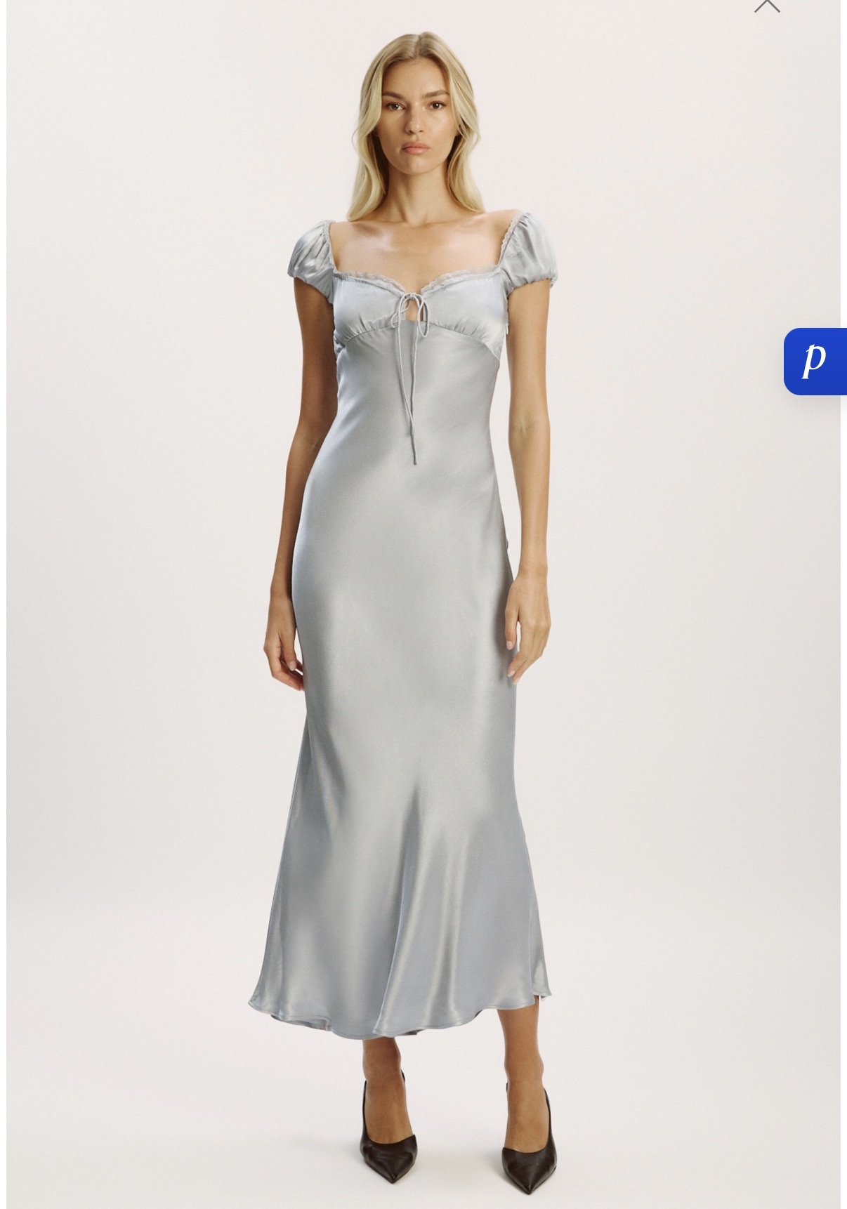bardot dusty blue dress Law of Attraction
