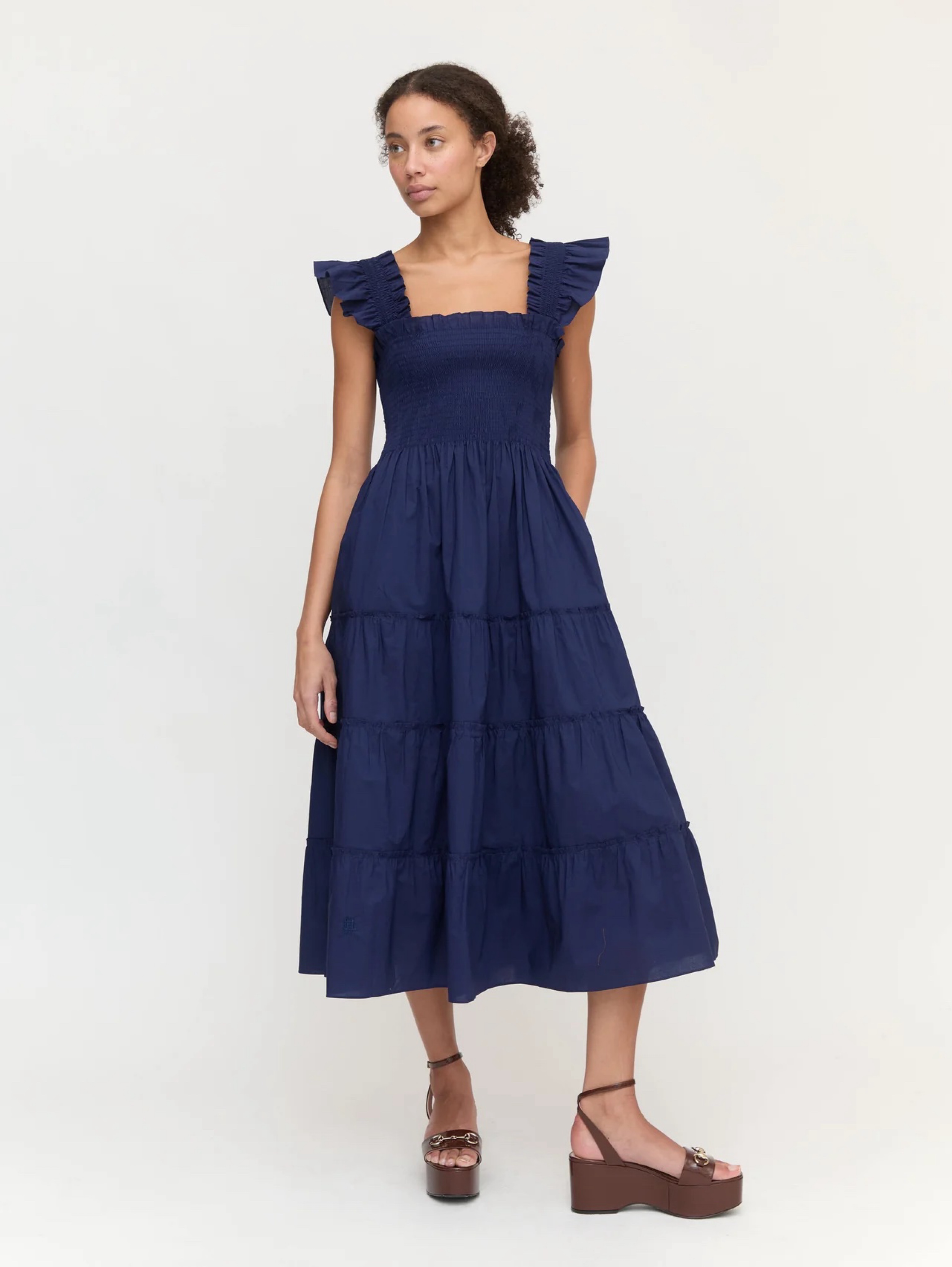 Hill House The Nap Dress - Navy Blue by Hill House Home | Pickle