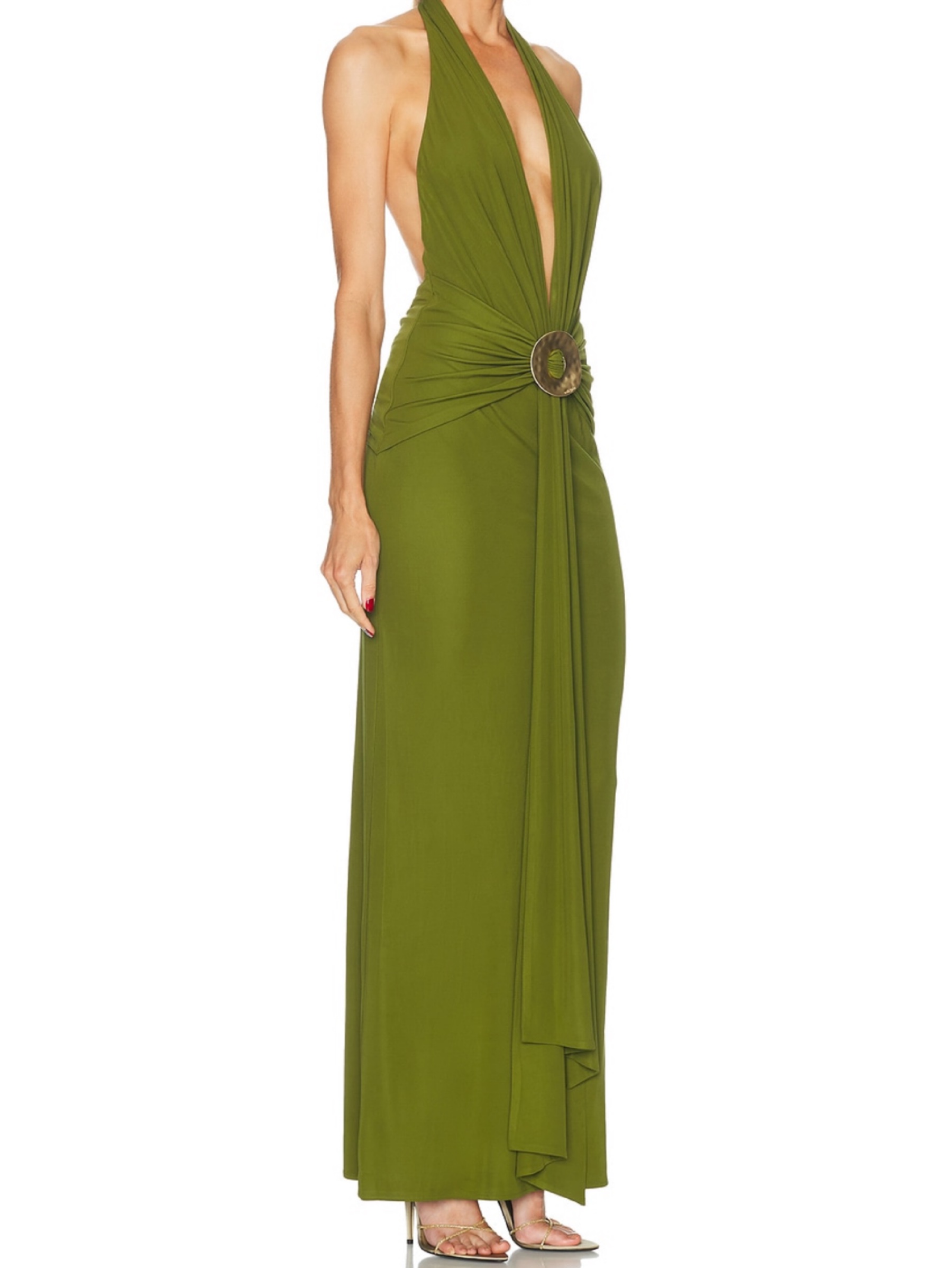 Cult Gaia Chi Green Dress by Cult Gaia