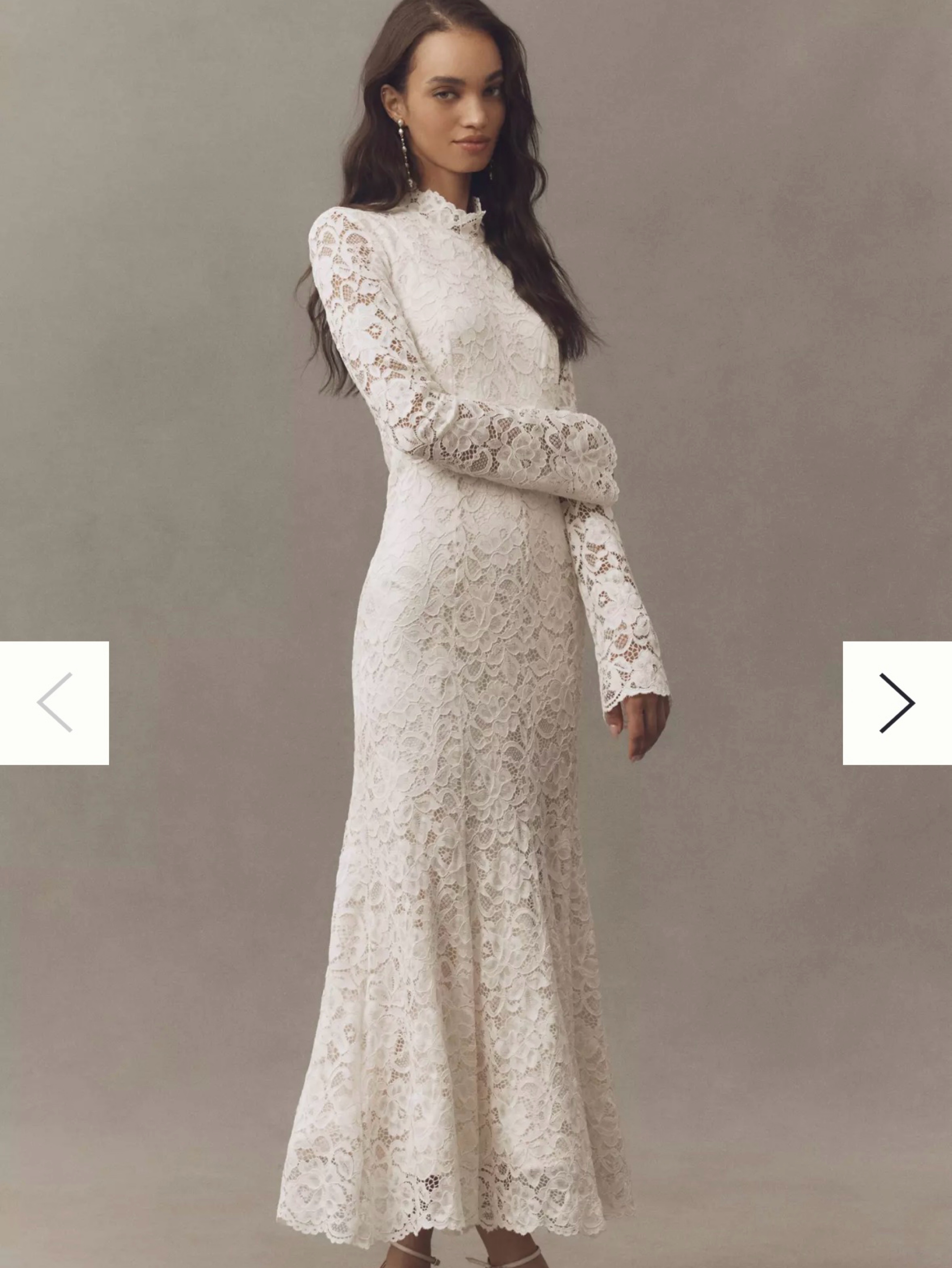 BHLDN Lace Long Sleeve Maxi Dress by BHLDN