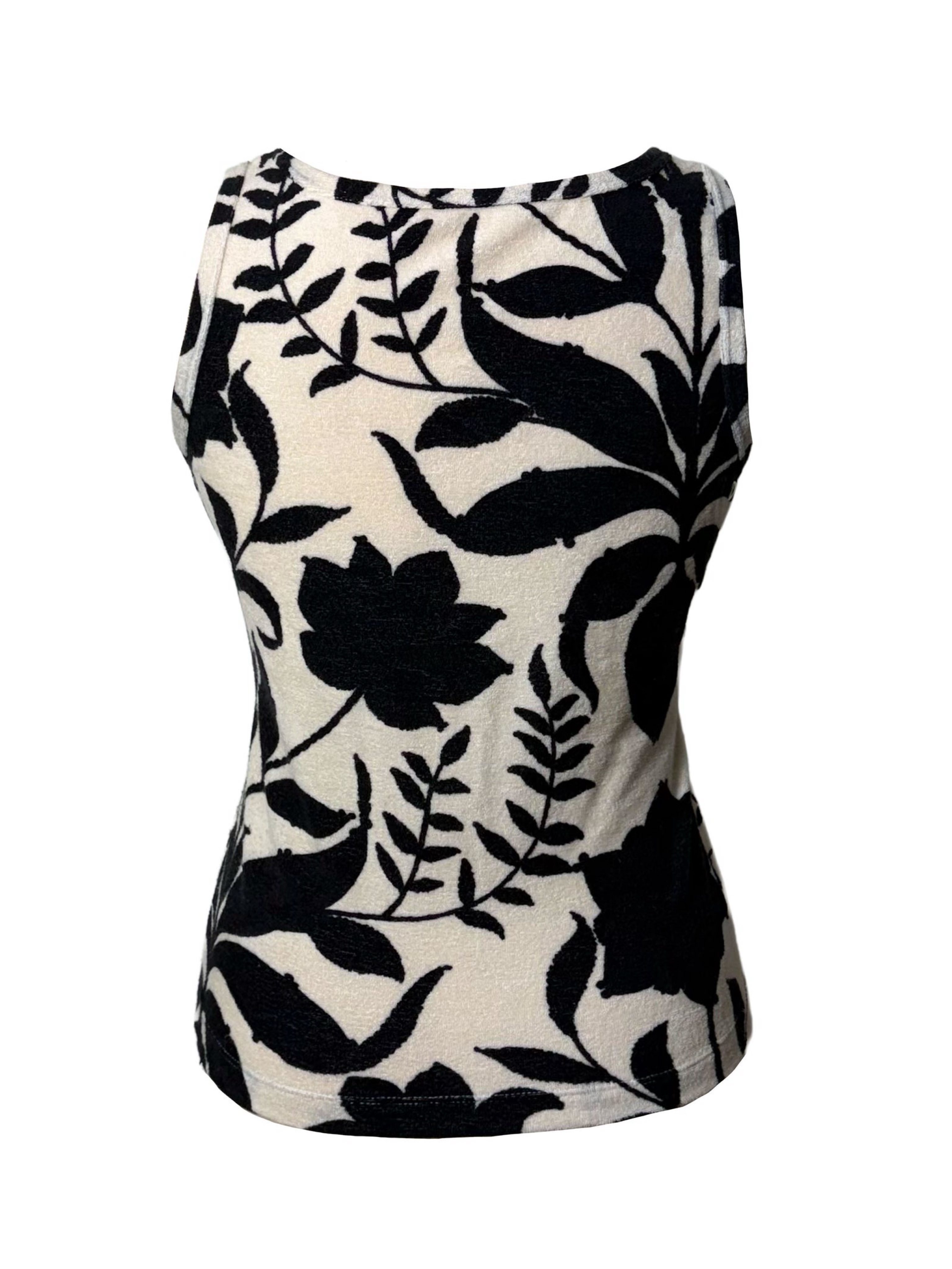 Prada Floral Print Terrycloth Tank Top by Prada - Pickle