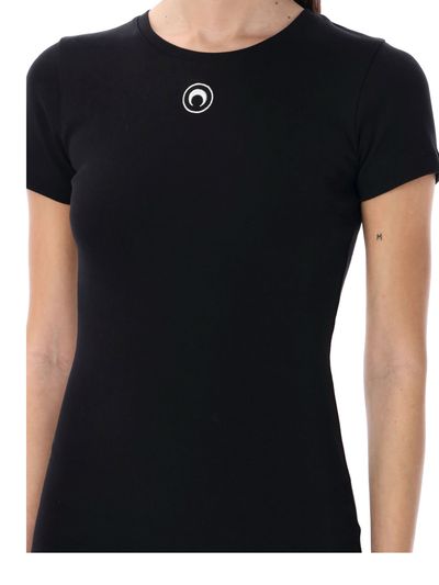 Marine Serre Black Mini T-Shirt Dress by Marine Serre | Pickle
