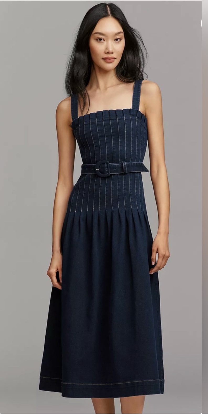 denim dress lace up Corset Midi End Of Season Sale 2025 Crafted from stretch denim COLOR:BLK White Marjorie Off Shoulder