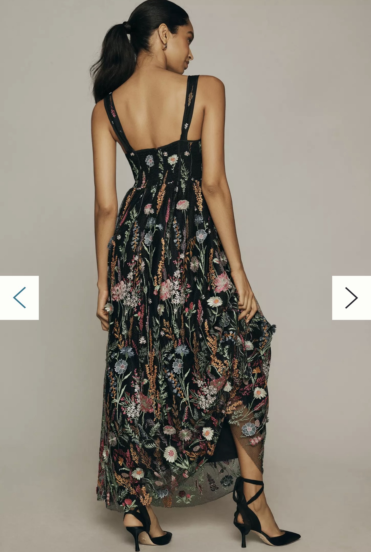 anthro embroidered dress Felicity Embroidered Maxi Dress