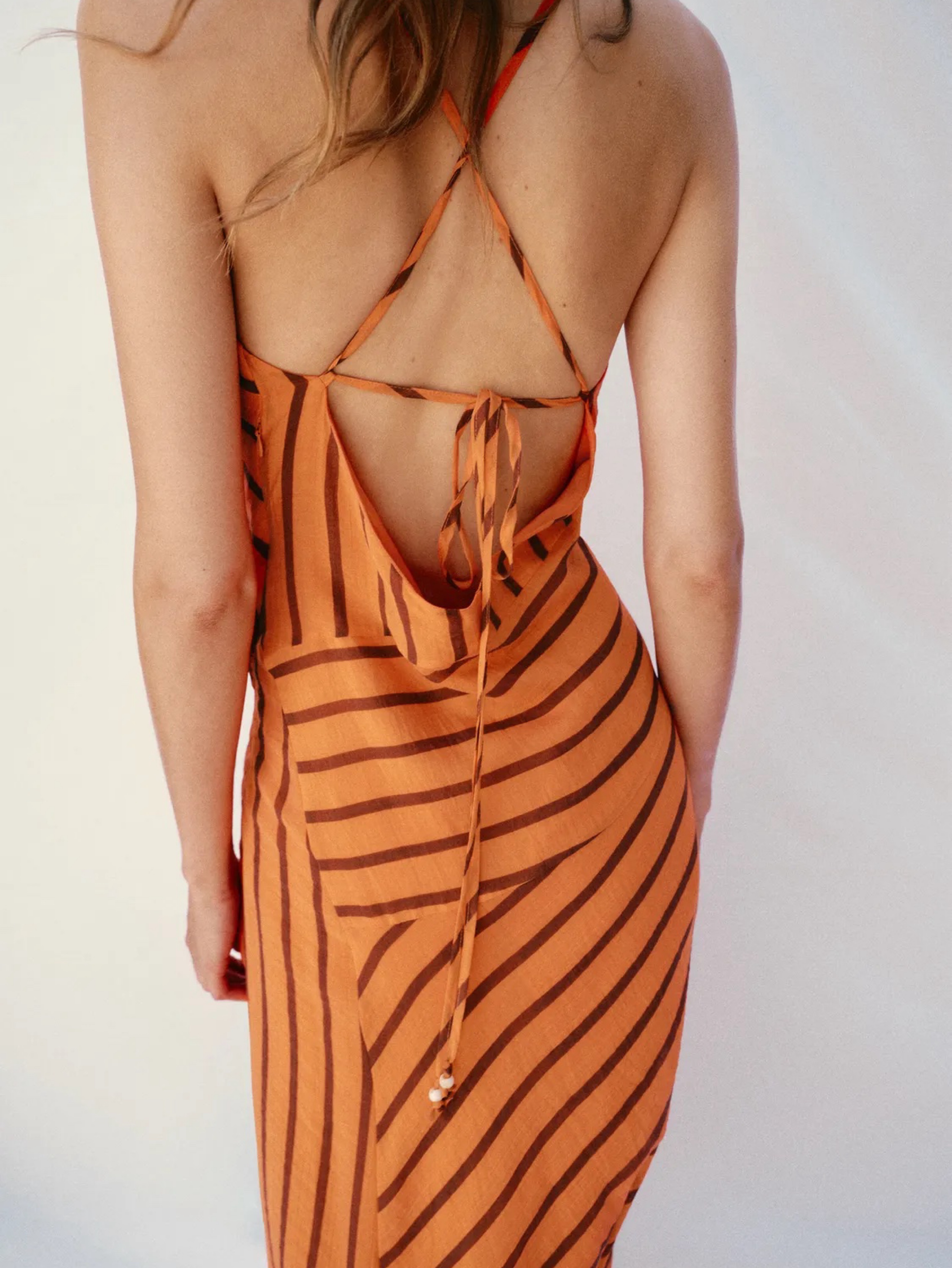 orange bodycon dress zara Zara Y2K Long Sleeve Burnt Orange Tie-Front Bodycon Mini Dress Size M