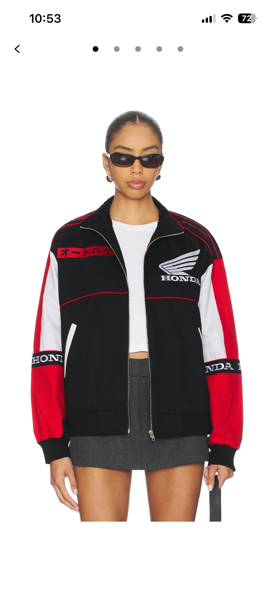 Honda Racing ジャケット XL 赤/黒/白 Honda Racing Colorblock Track Jacket by Honda - Pickle