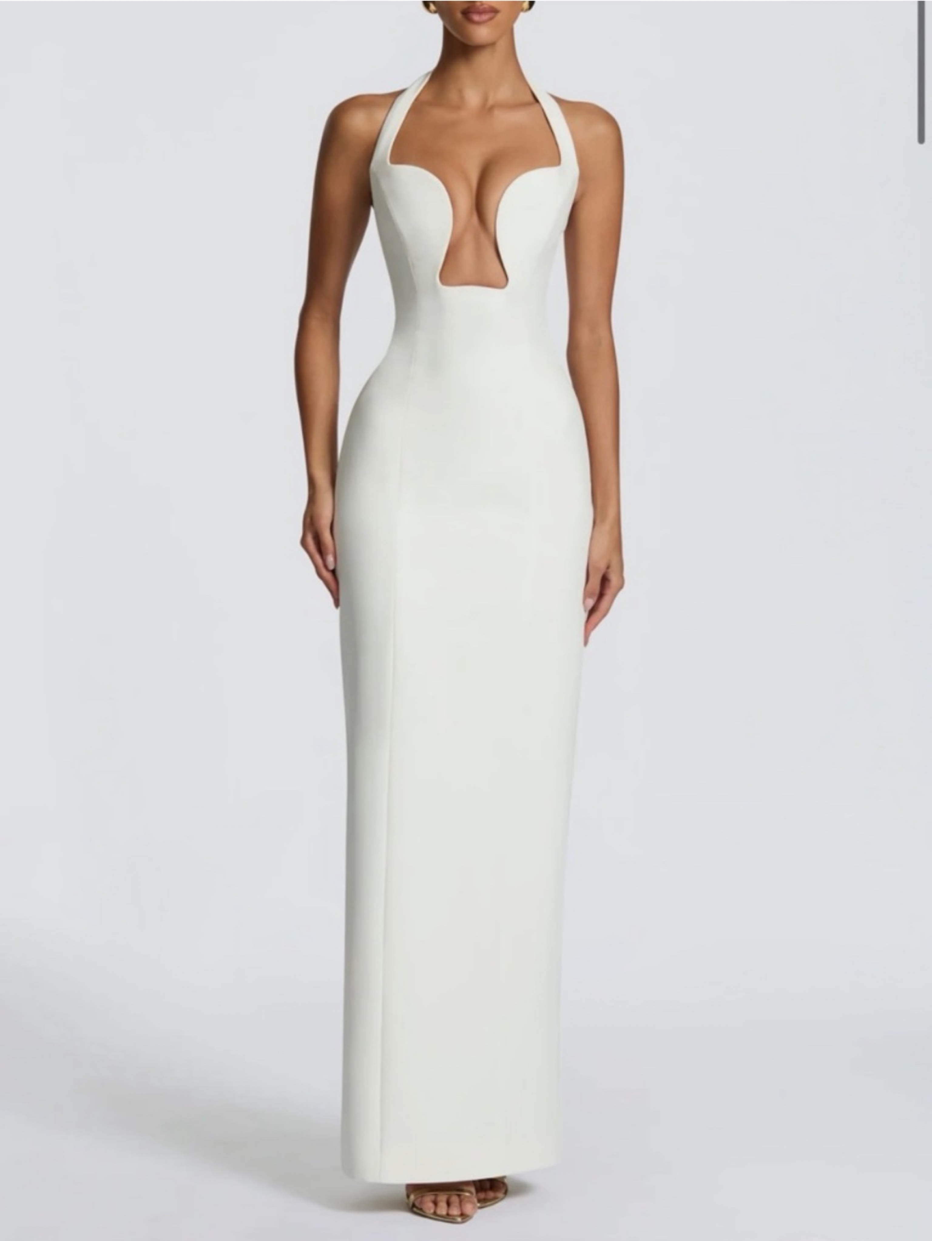 Babyboo white keyhole dress