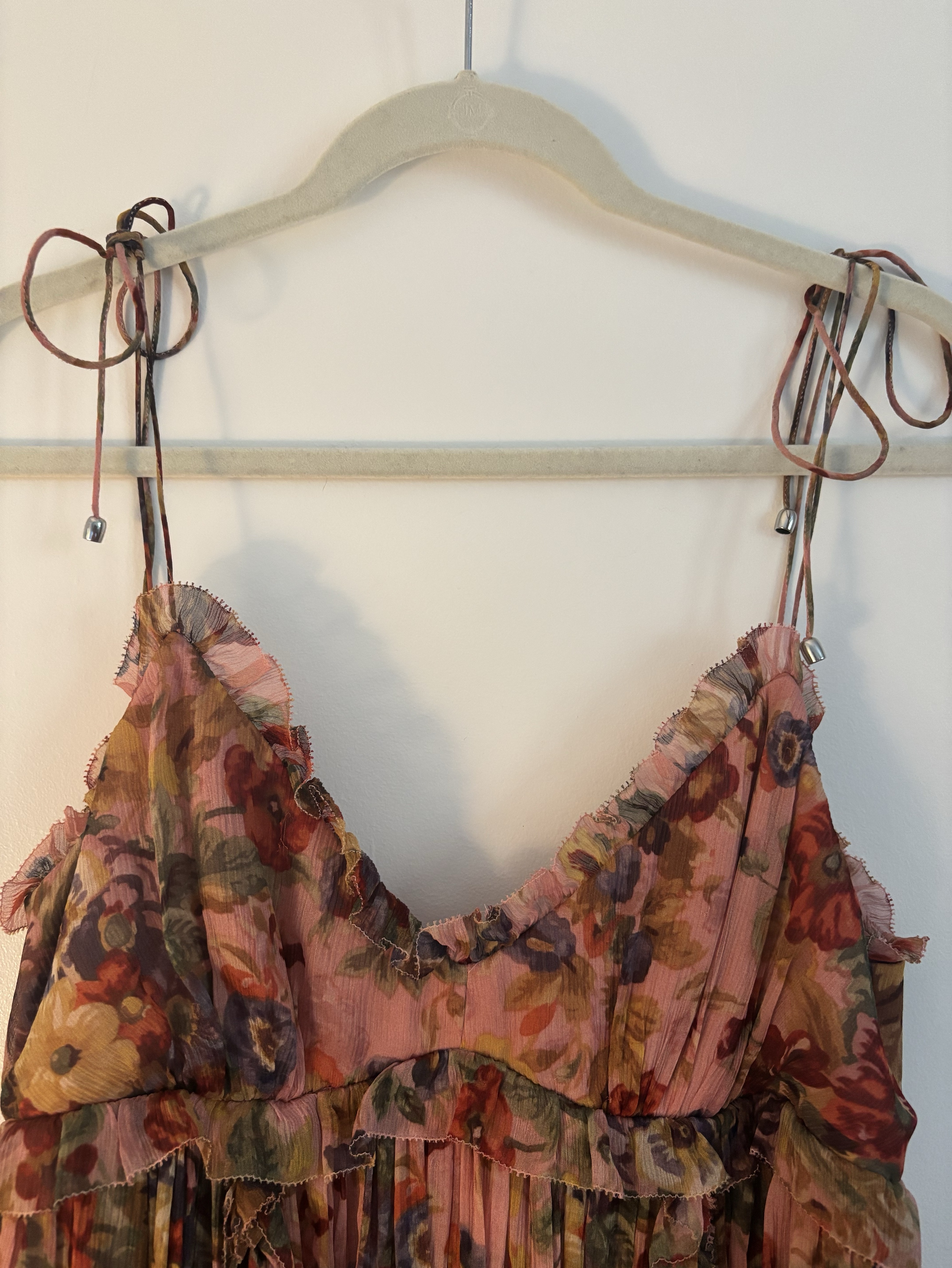 lovelorn frill mini dress ZIMMERMANN Lovelorn Frill Mini Dress in Pink Floral by Zimmermann