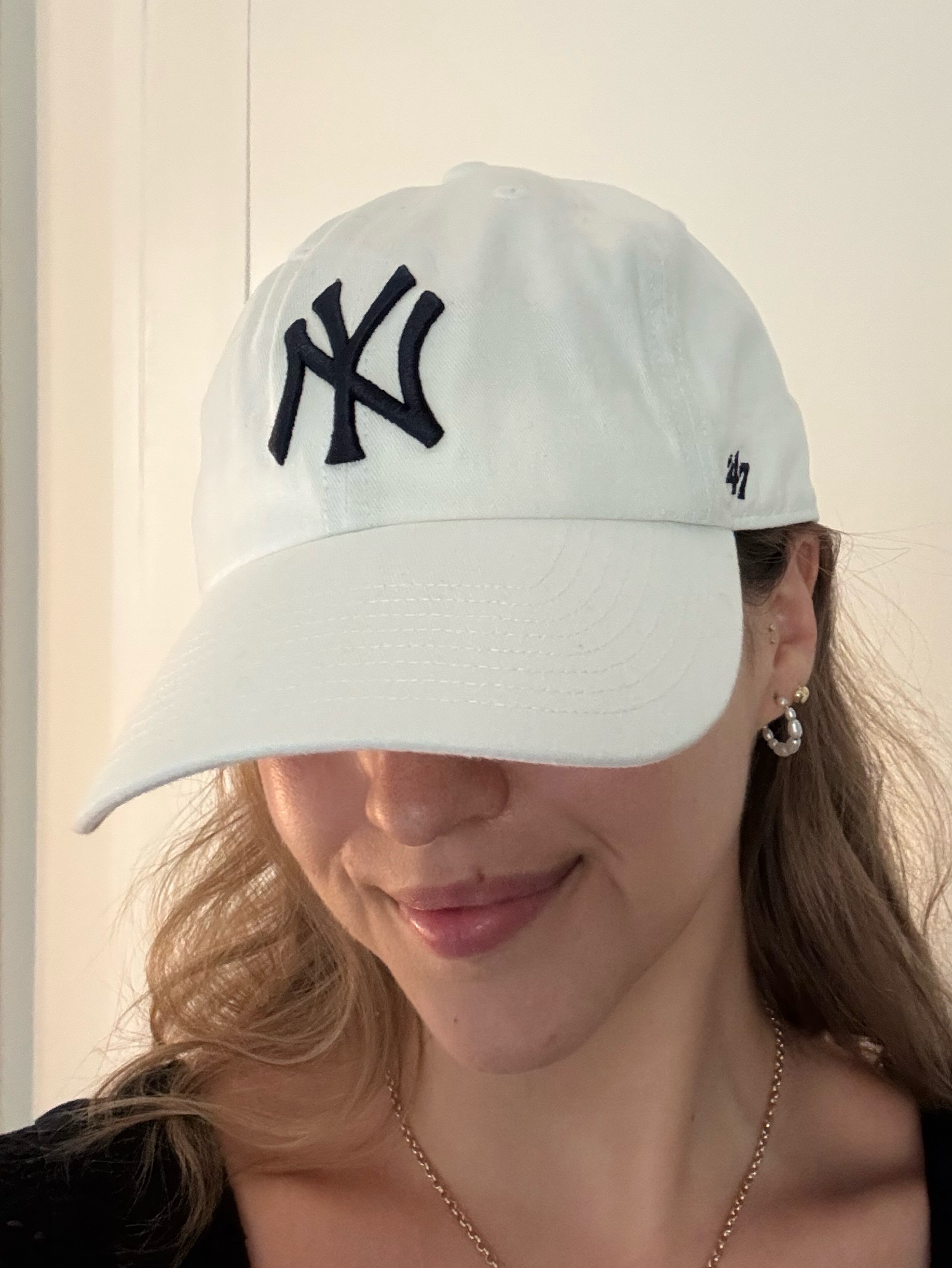 White Yankees Baseball Cap