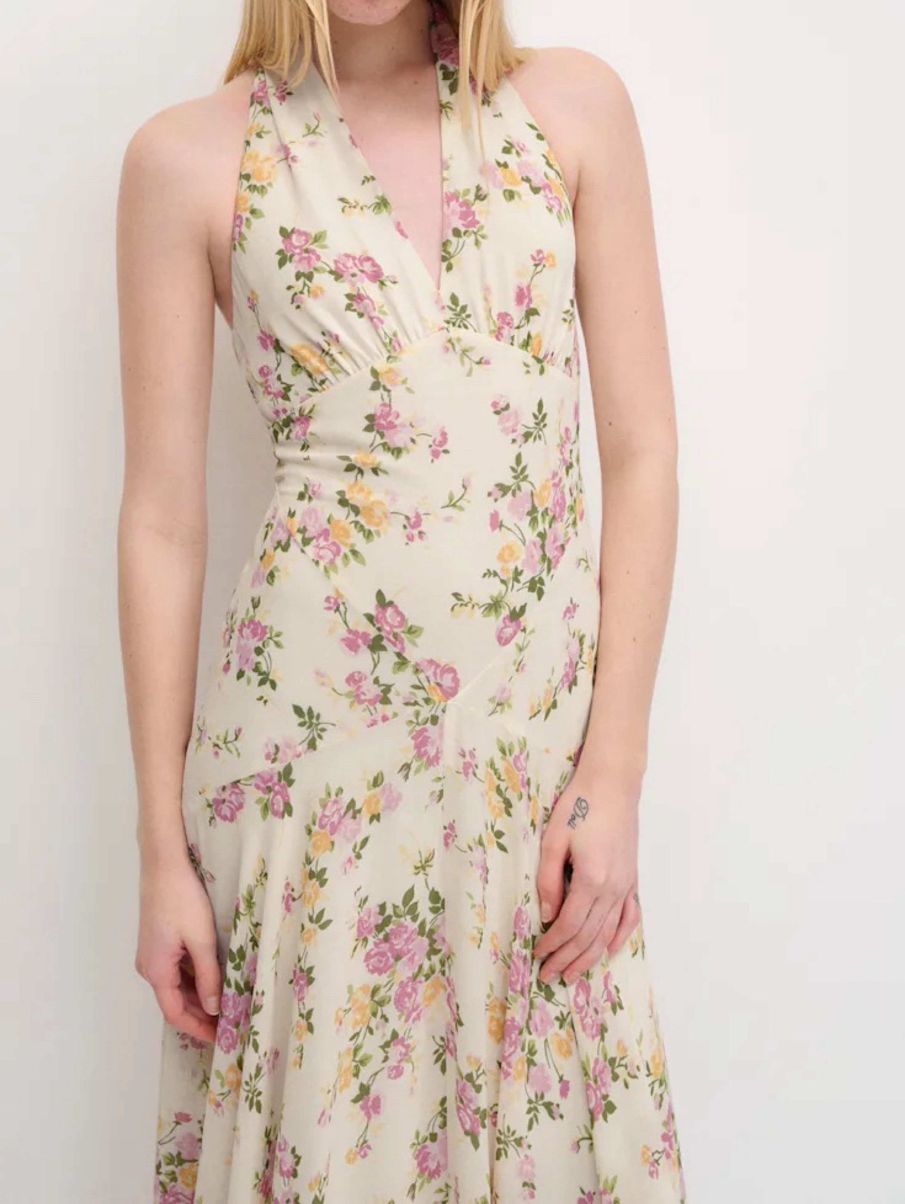 reformation briony sleeveless a-line midi dress Reformation Briony Sleeveless A-Line Midi Dress