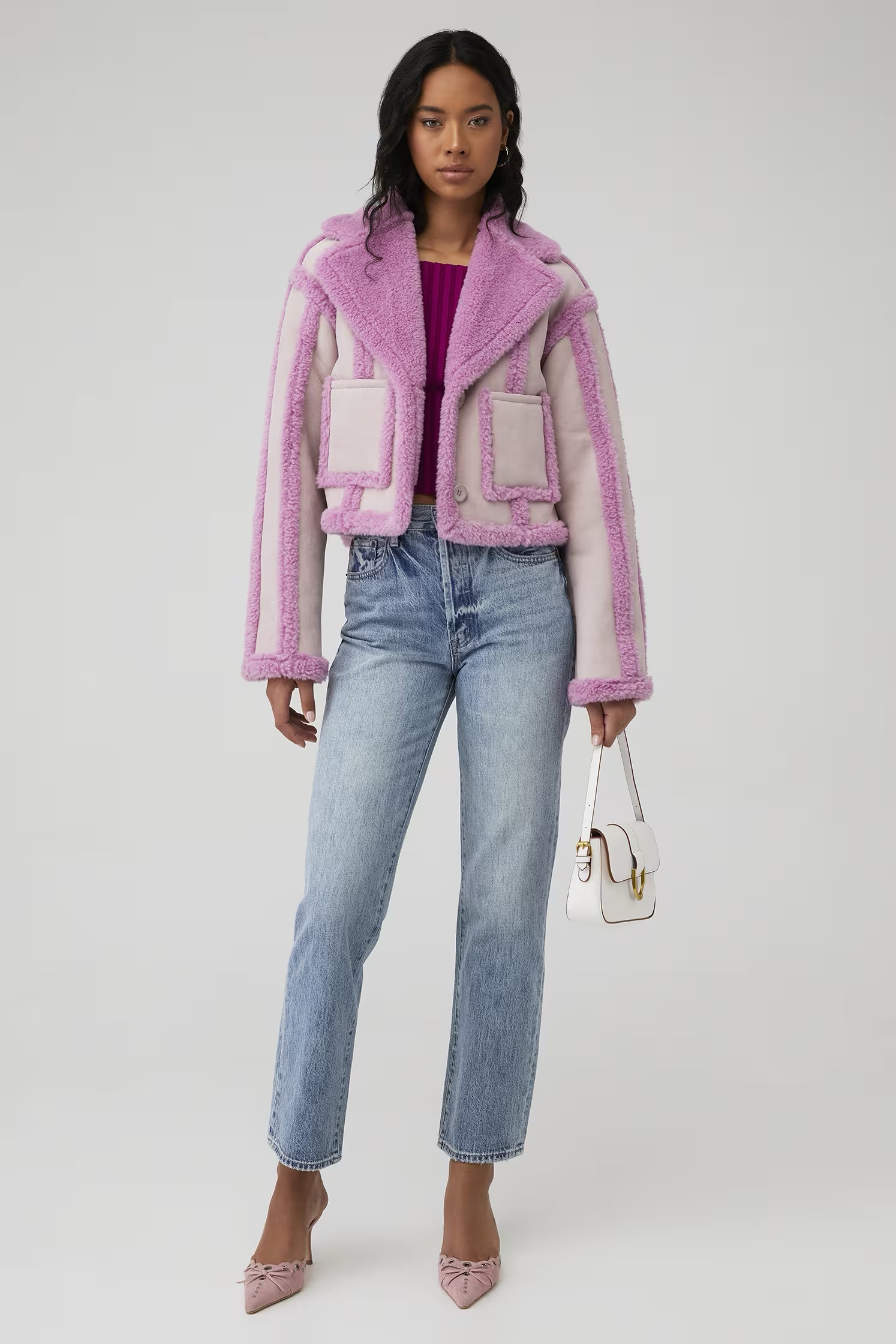 OW Collection Berlin Fur Jacket by Revolve / OW collection - Pickle