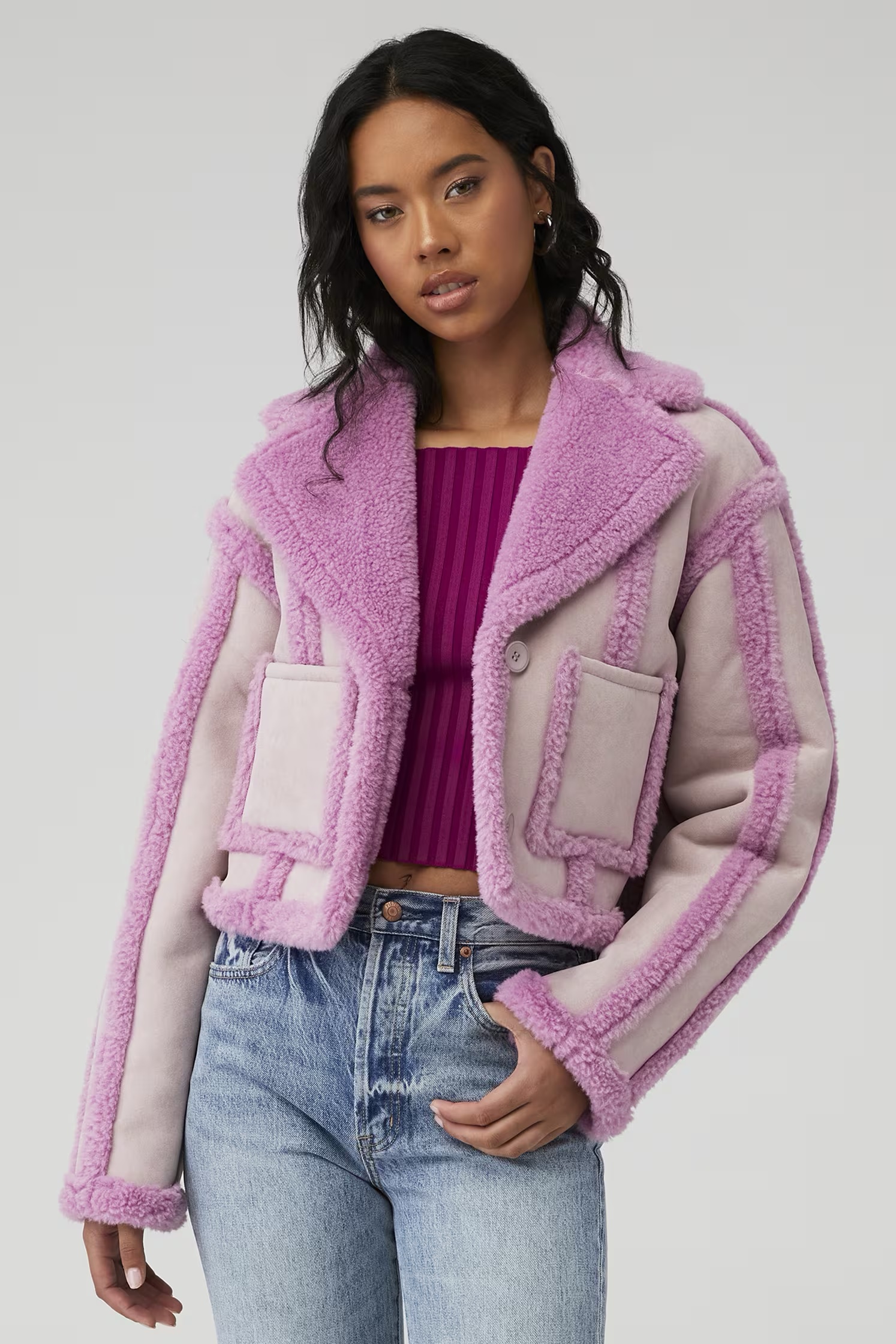 OW Collection Berlin Fur Jacket by Revolve / OW collection - Pickle