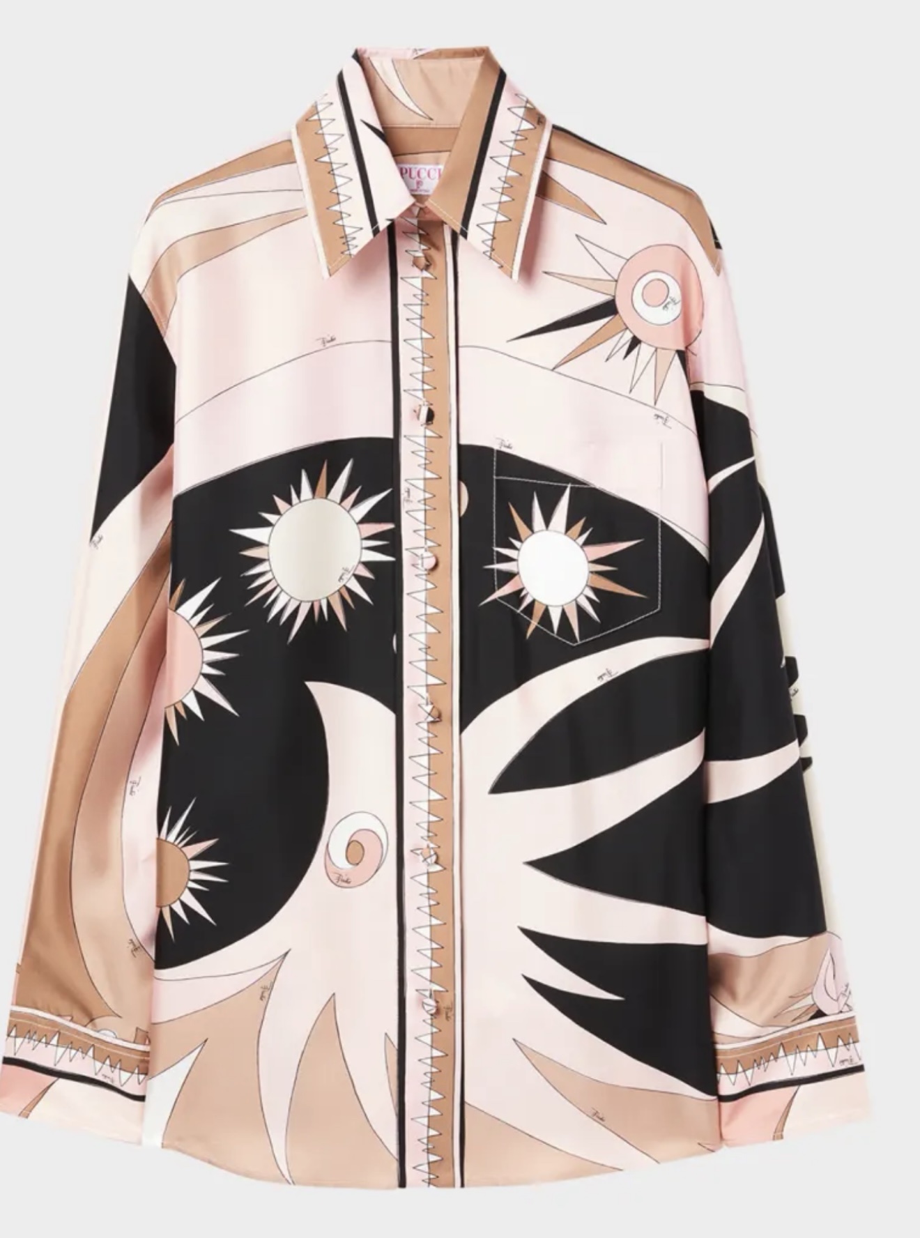 Pucci Stella Print Silk Twill Blouse