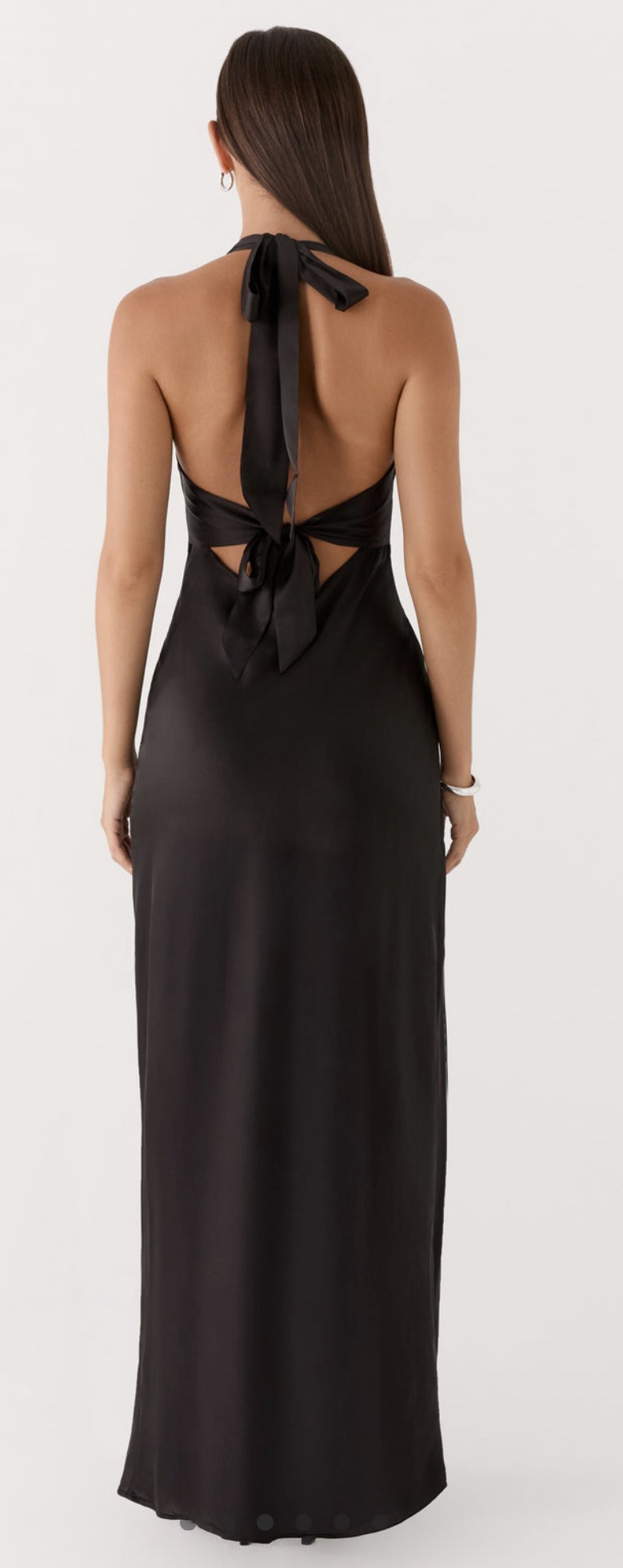 white satin cocktail dress White Silk Cowl Slip Dress main image 1