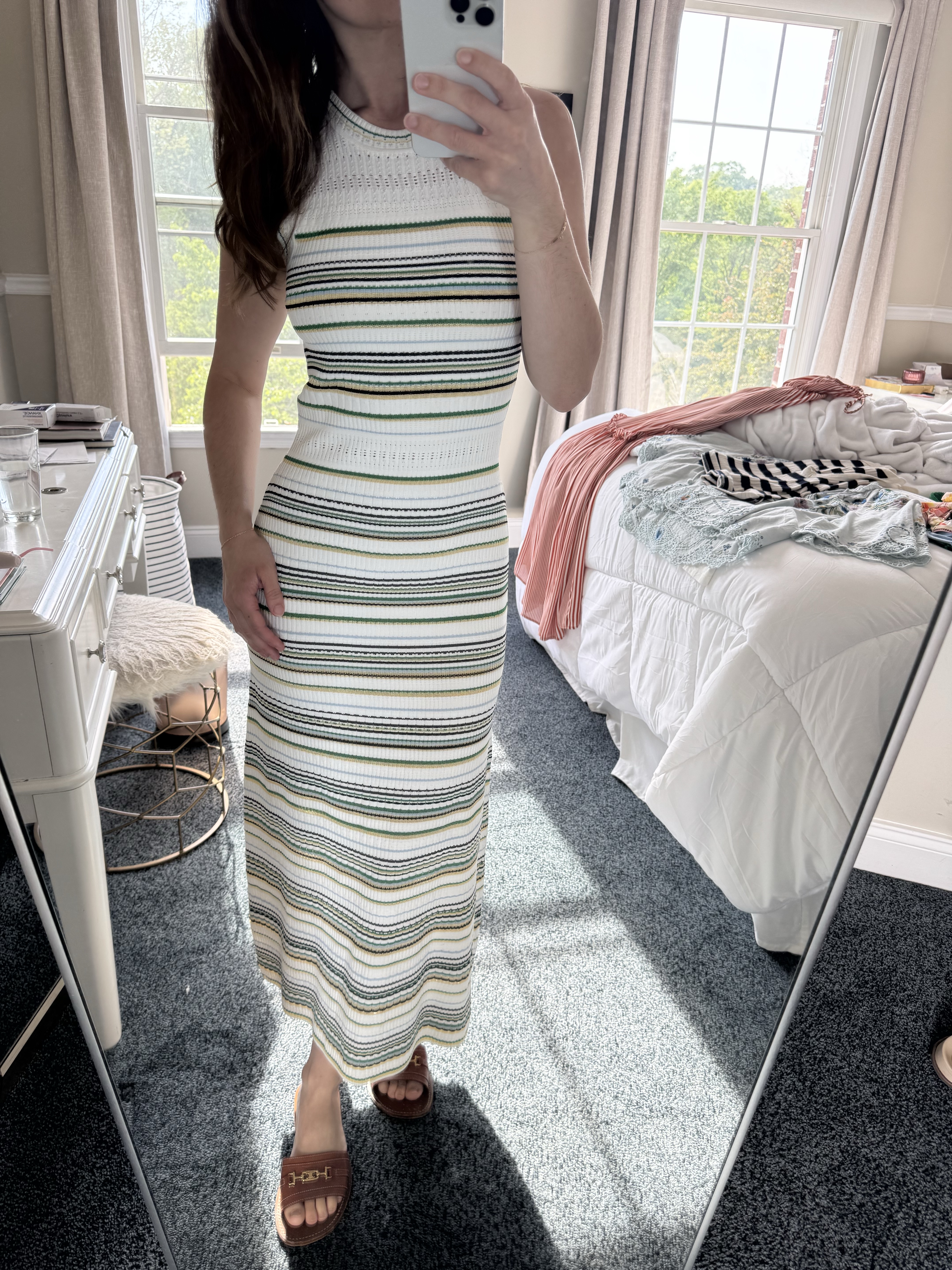 veronica beard knit dress Veronica Beard Dawna Knit Maxi Dress In Off-White Multi - 60% Off
