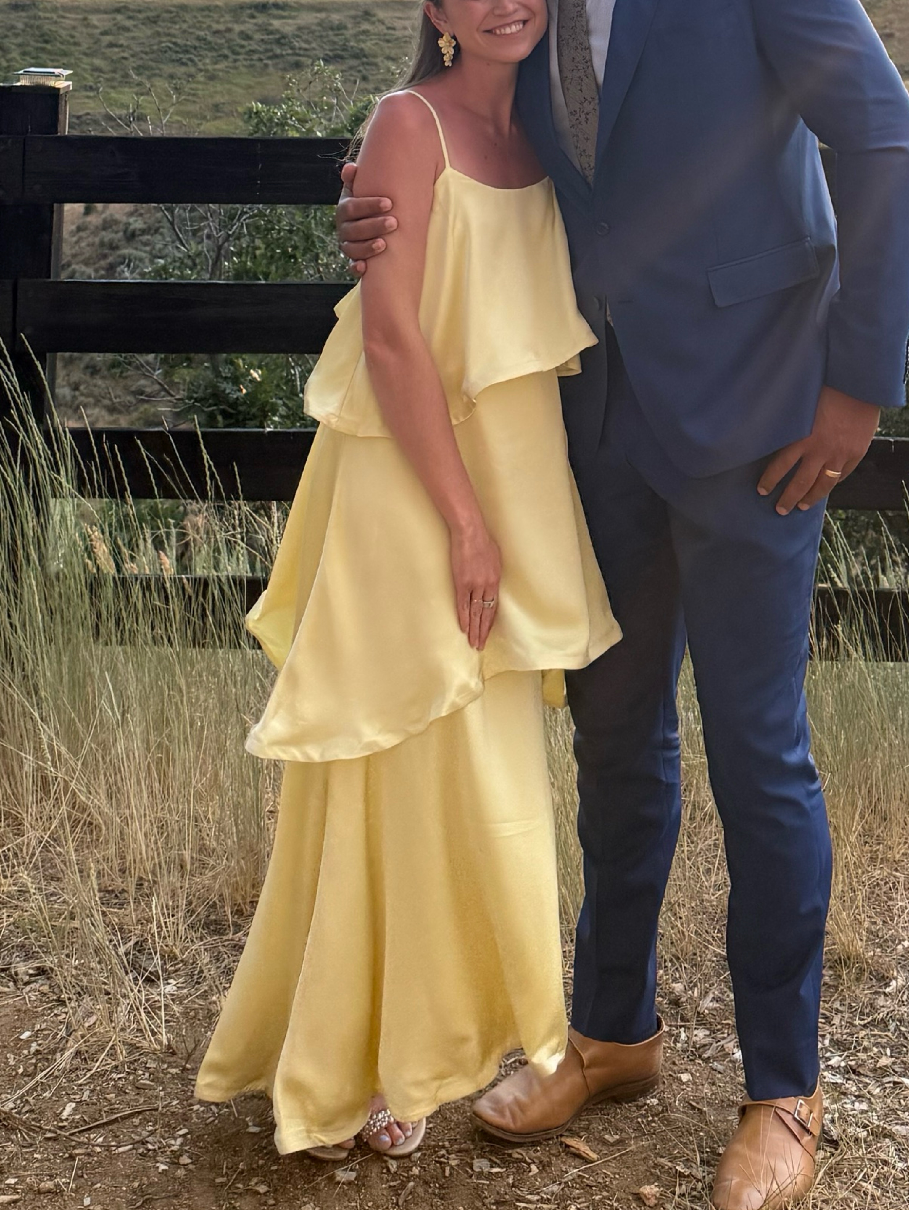 peppermayo yellow dress New Light Maxi Featuring a delicate PepperMayo Yellow Sequin Maxi Dress