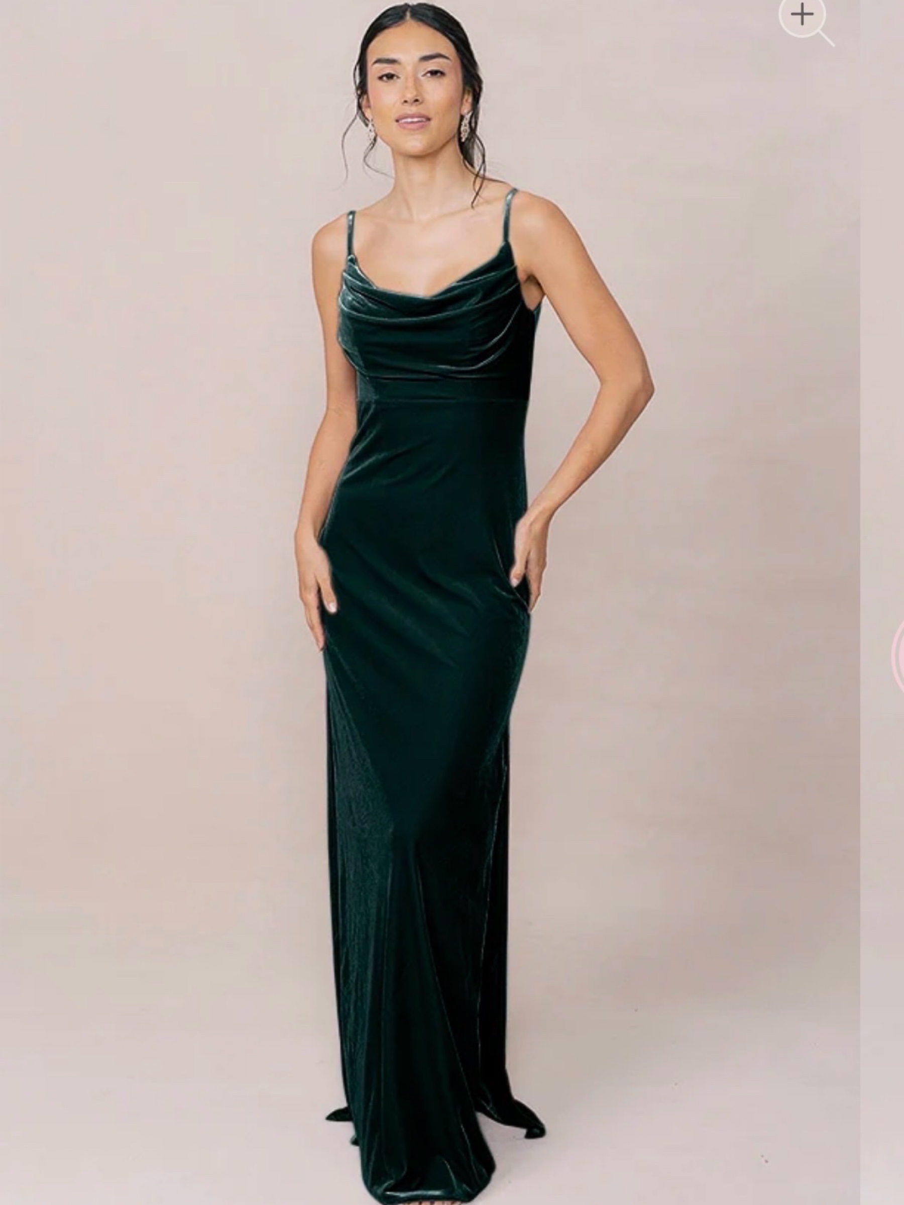 emerald green bridesmaid dresses velvet Revelry Maxi Dress by Revelry complete with a cowl