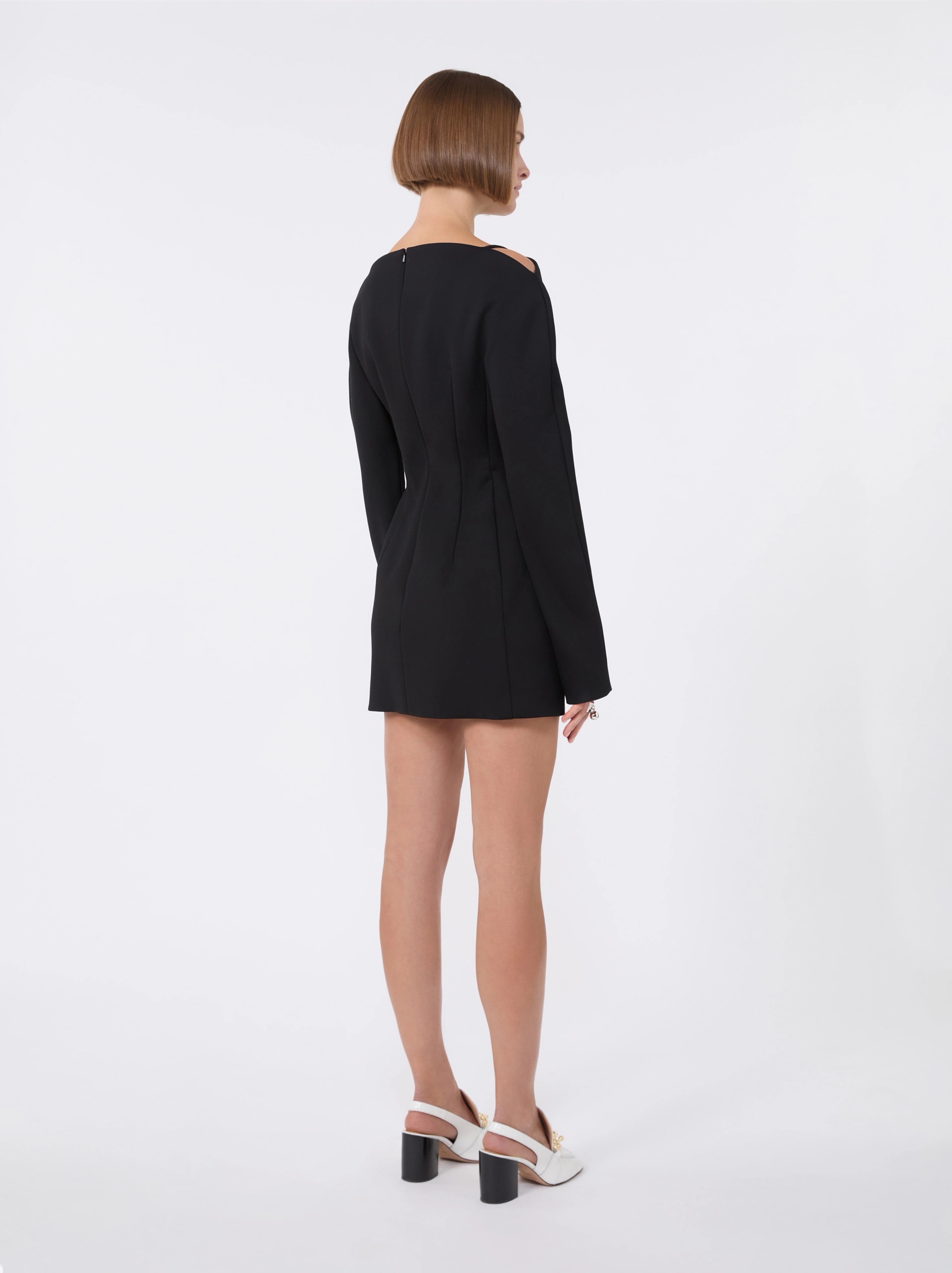 sportmax long sleeve dress Sportmax | Woman - Stretch silk shirt dress - Black