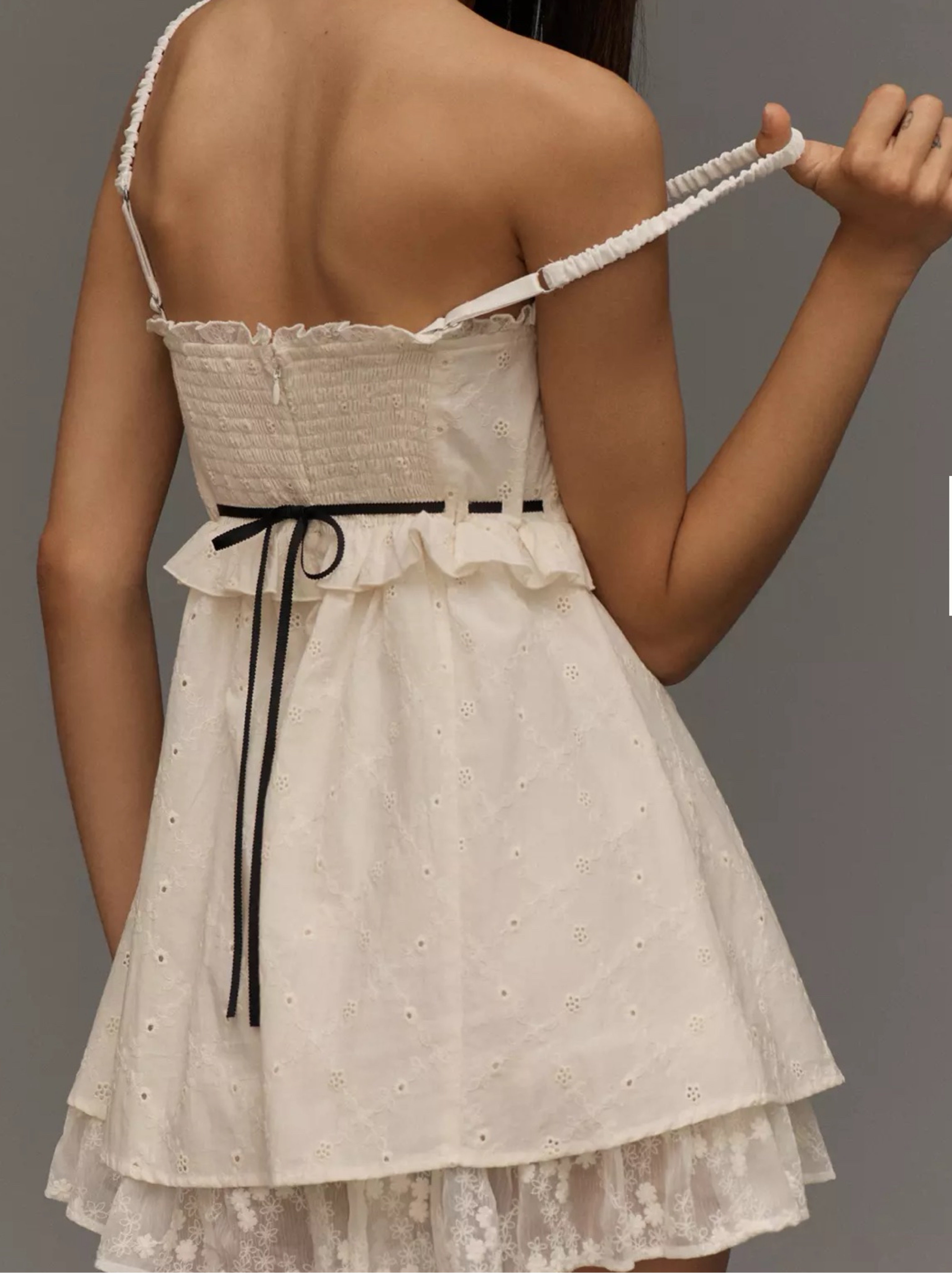 Cream Eyelet Cotton Fit-and-Flare Dress by For love and lemons - Pickle Cream Eyelet Cotton Fit-and-Flare Dress by For love and lemons - Pickle