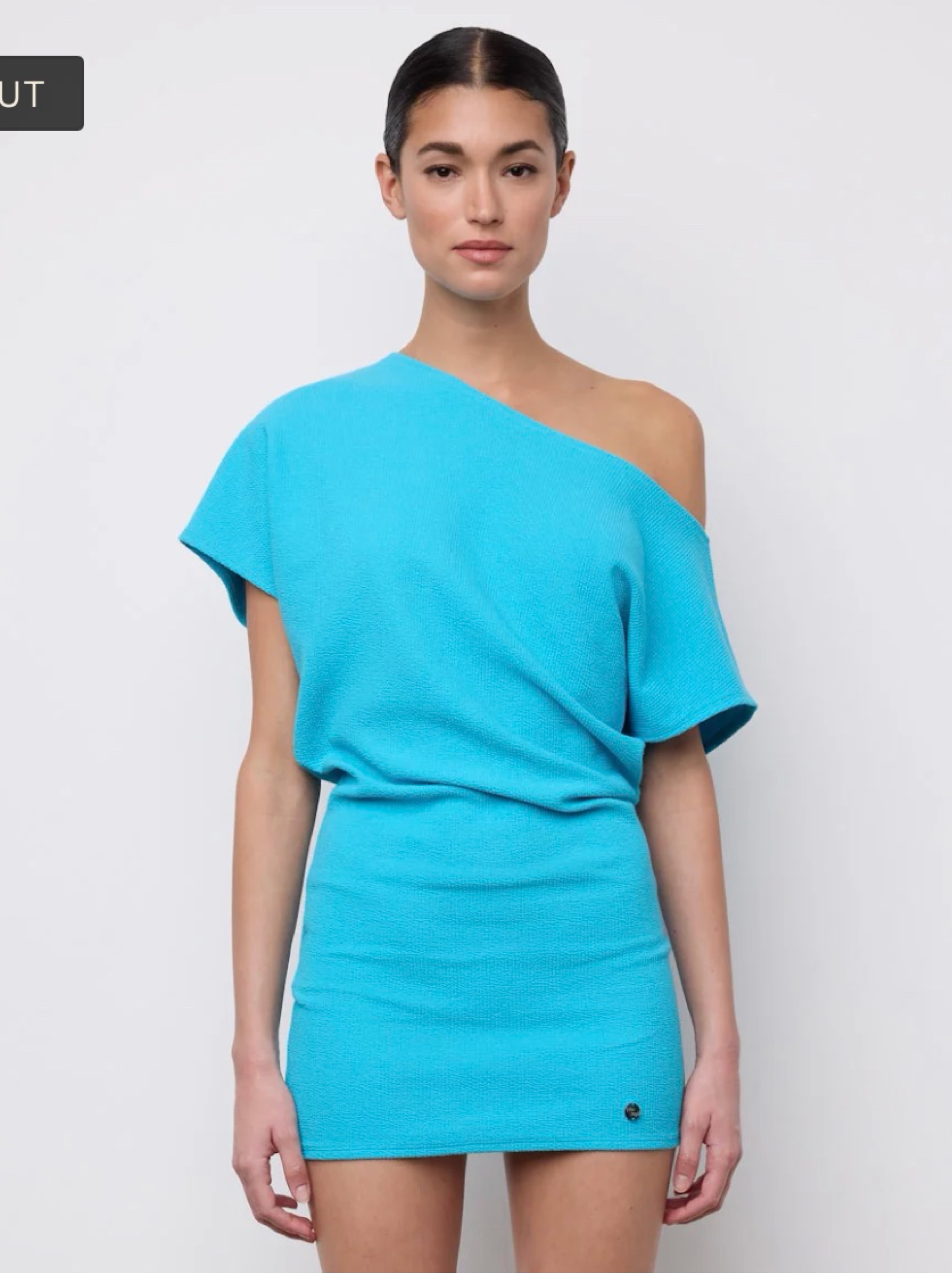 turquoise one shoulder short dress Edikted Womens Fiora One Shoulder Cutout Mini Dress