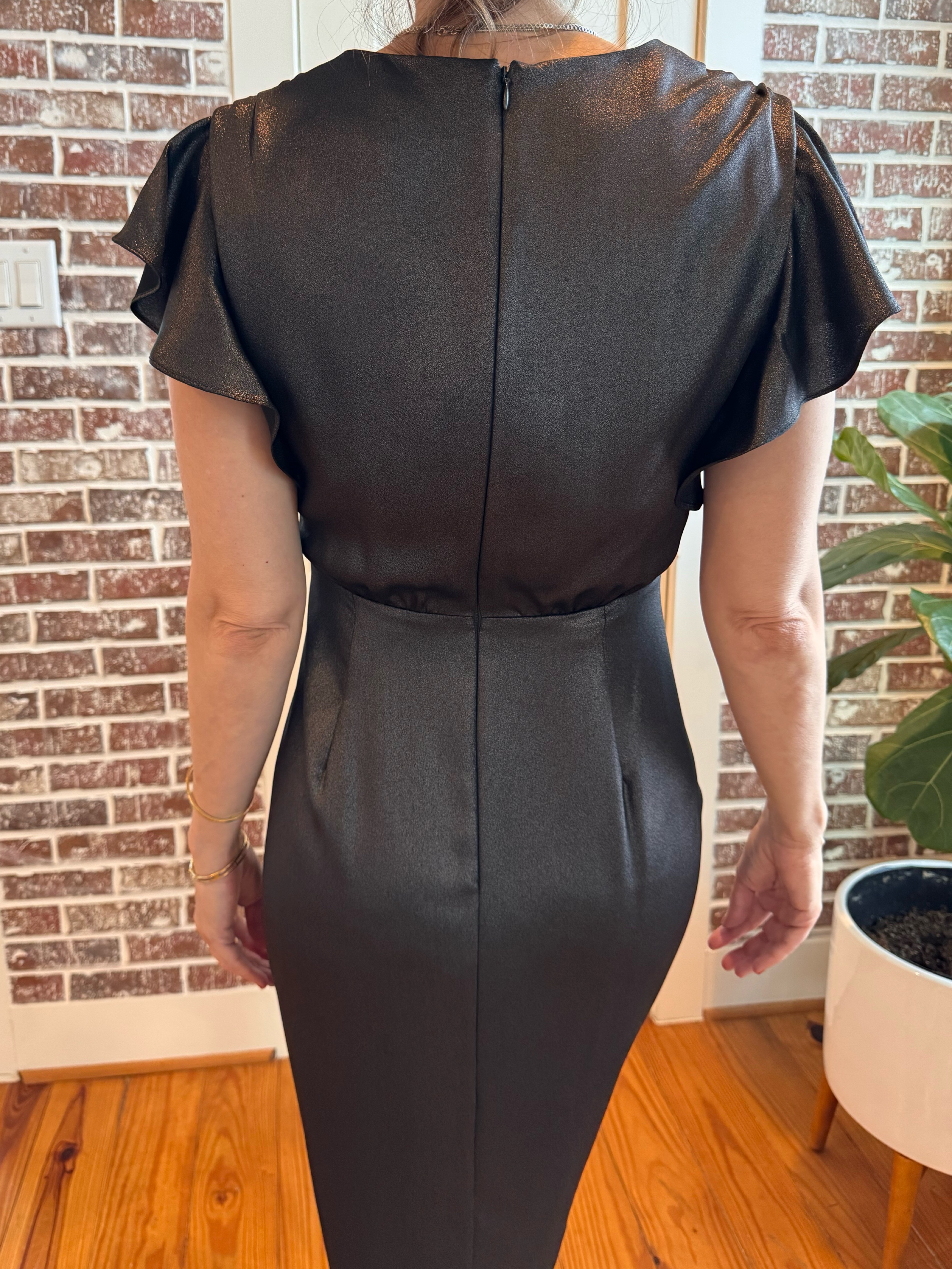 knee length frill dress The Lakeside Collection Women's Plus Size Knee-Length Dress with Ruffle Short Sleeve