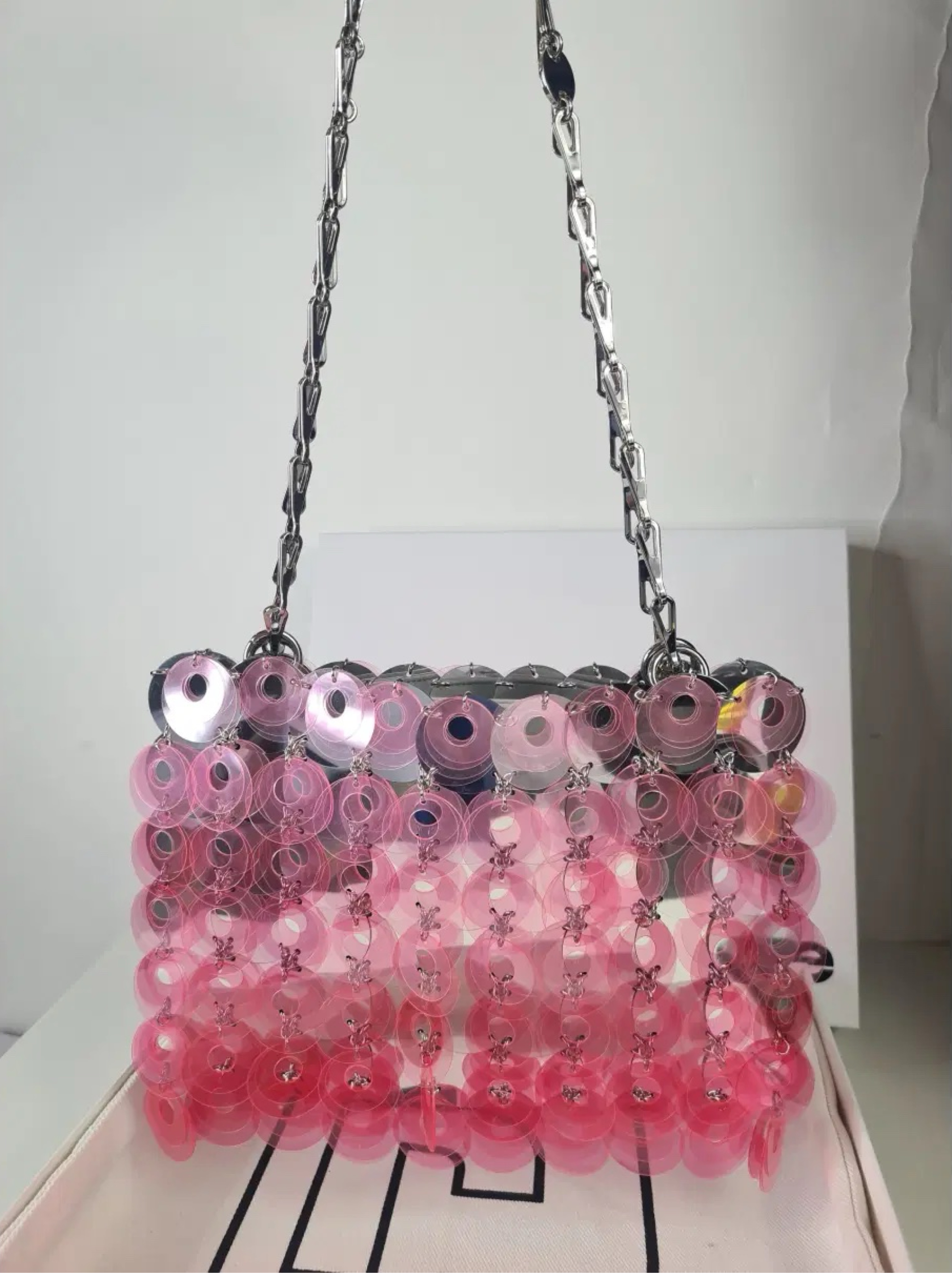 Paco Rabanne Sparkle Pochette Pink/Silver 1969