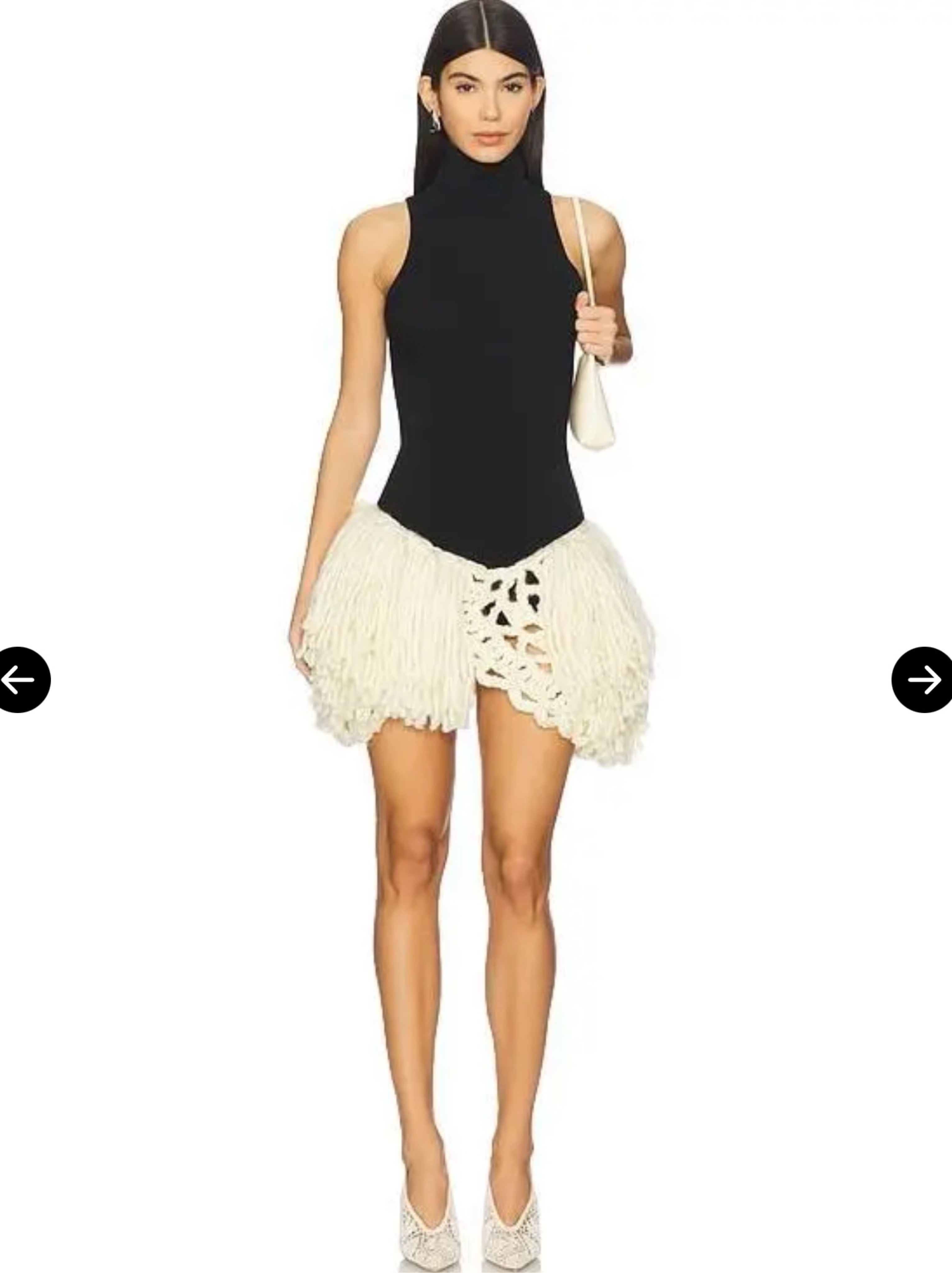 magda butrym crochet dress MAGDA BUTRYM Lace crochet one shoulder dress in cream