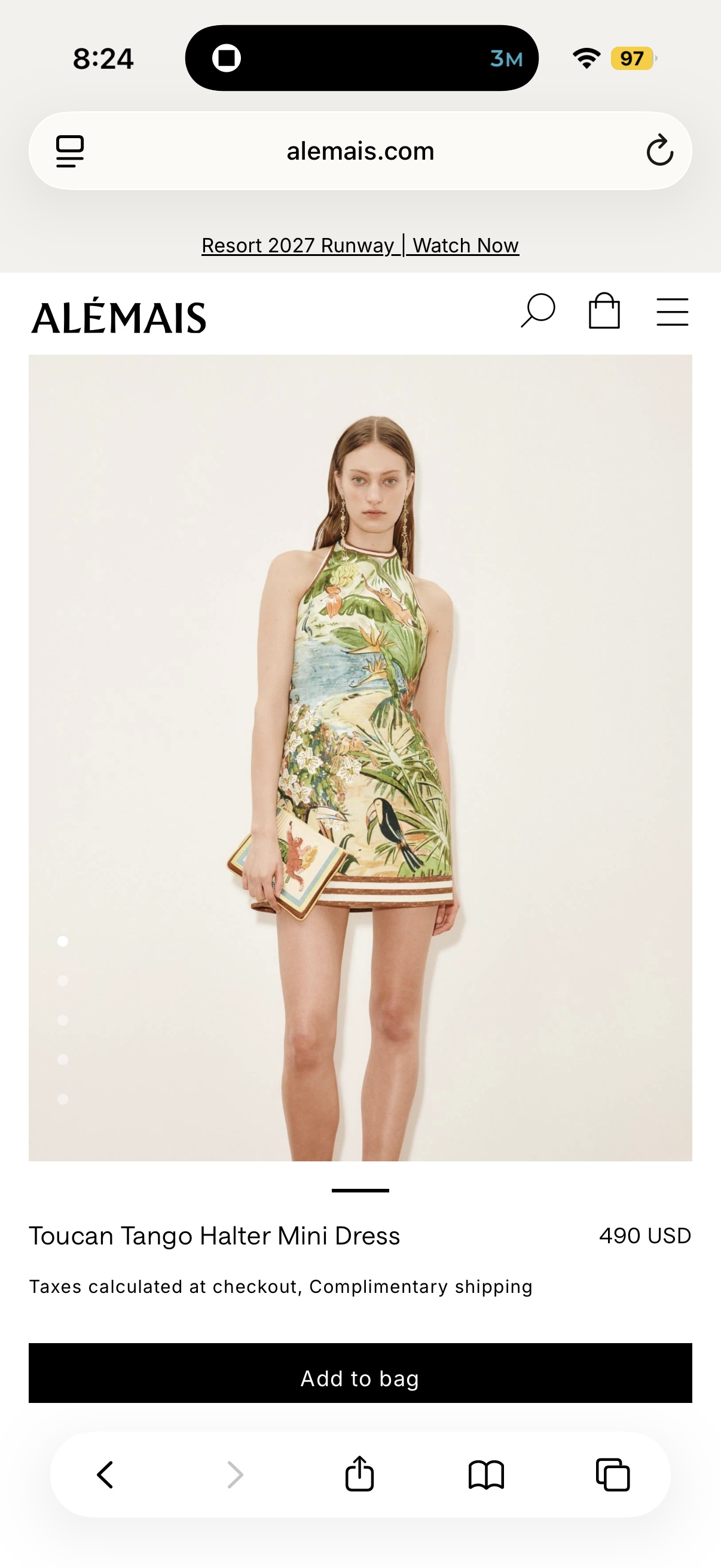 alemais halter mini dress Alemais Toucan Tango Halter Mini Dress by Alemais