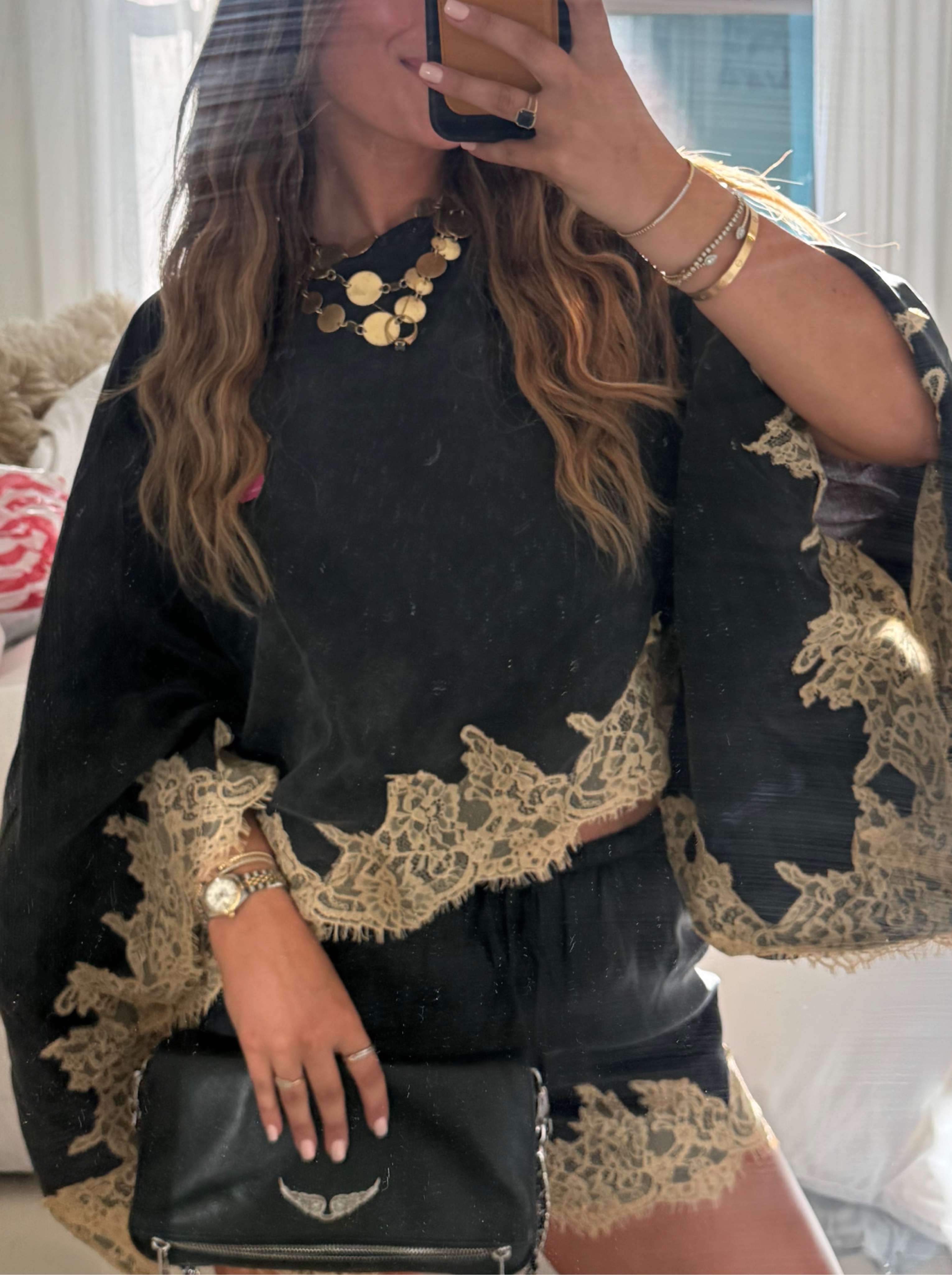 Satin and Lace Matching Set