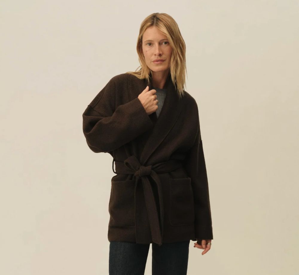Buck Mason Felted Wool Wrap Coat
