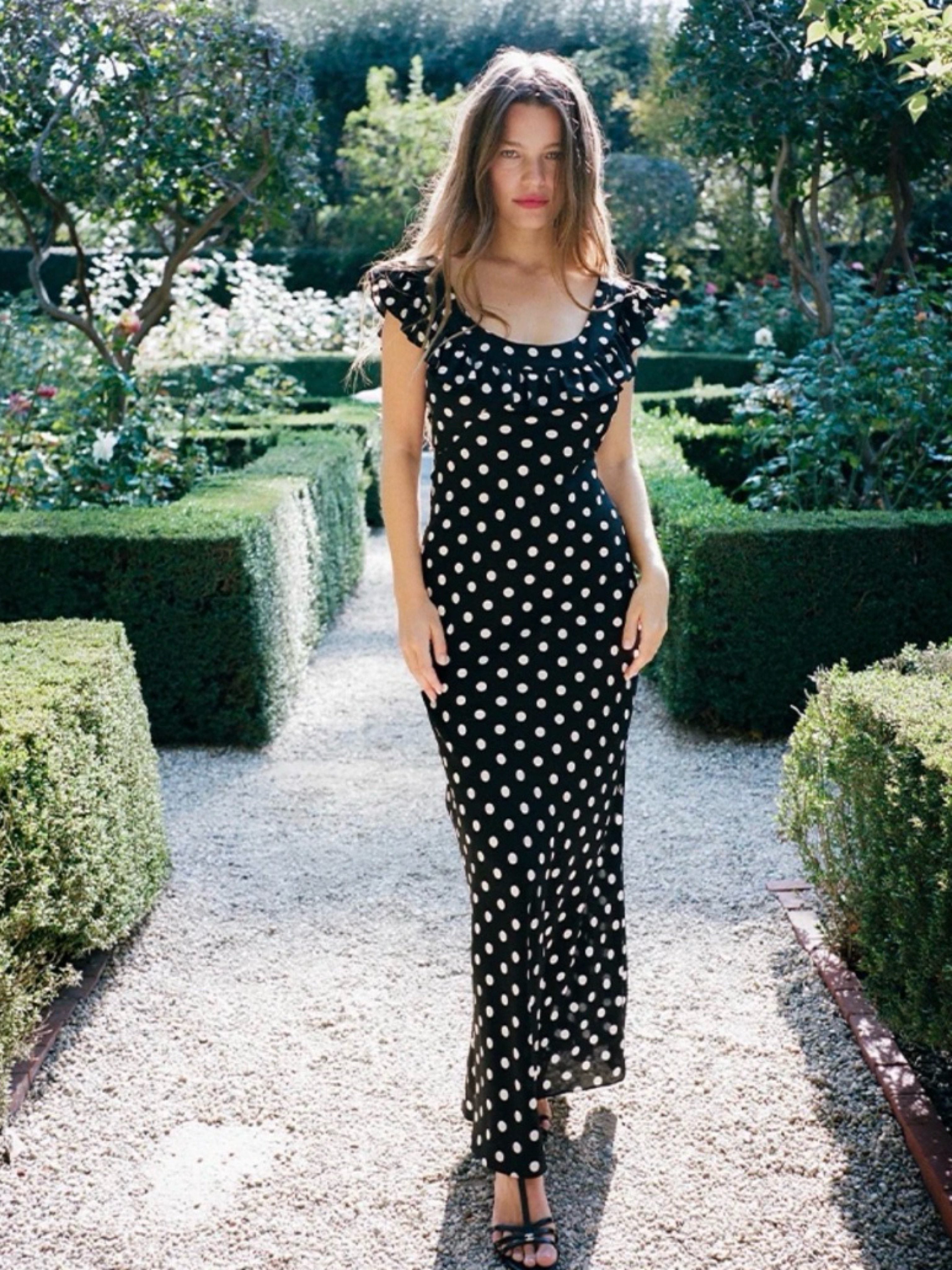 black and white polka dot ruffle dress Buy dress style 57981 designed by SherriHill