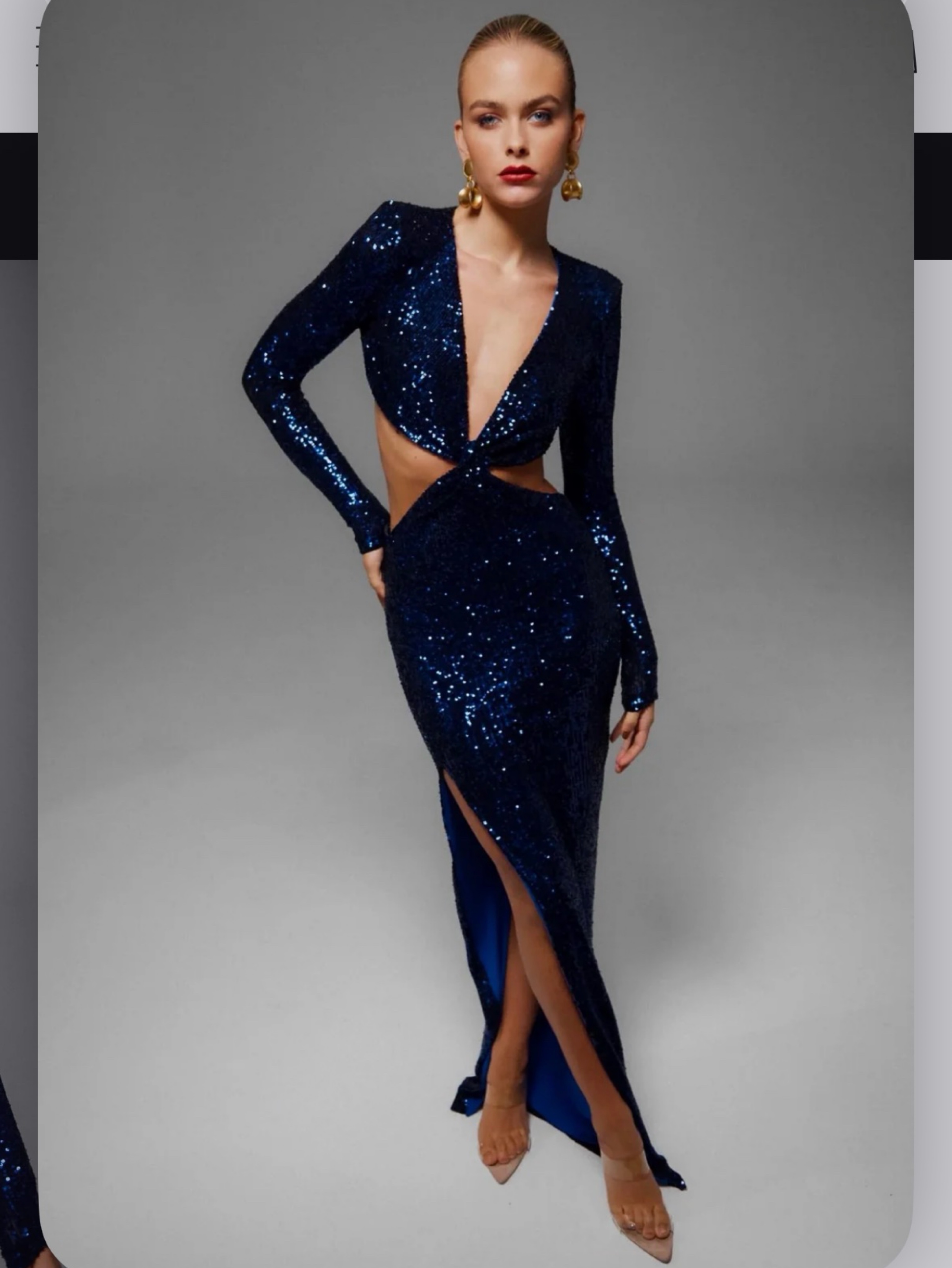 NOOKIE SEQUIN JEWEL GOWN - SAPPHIRE