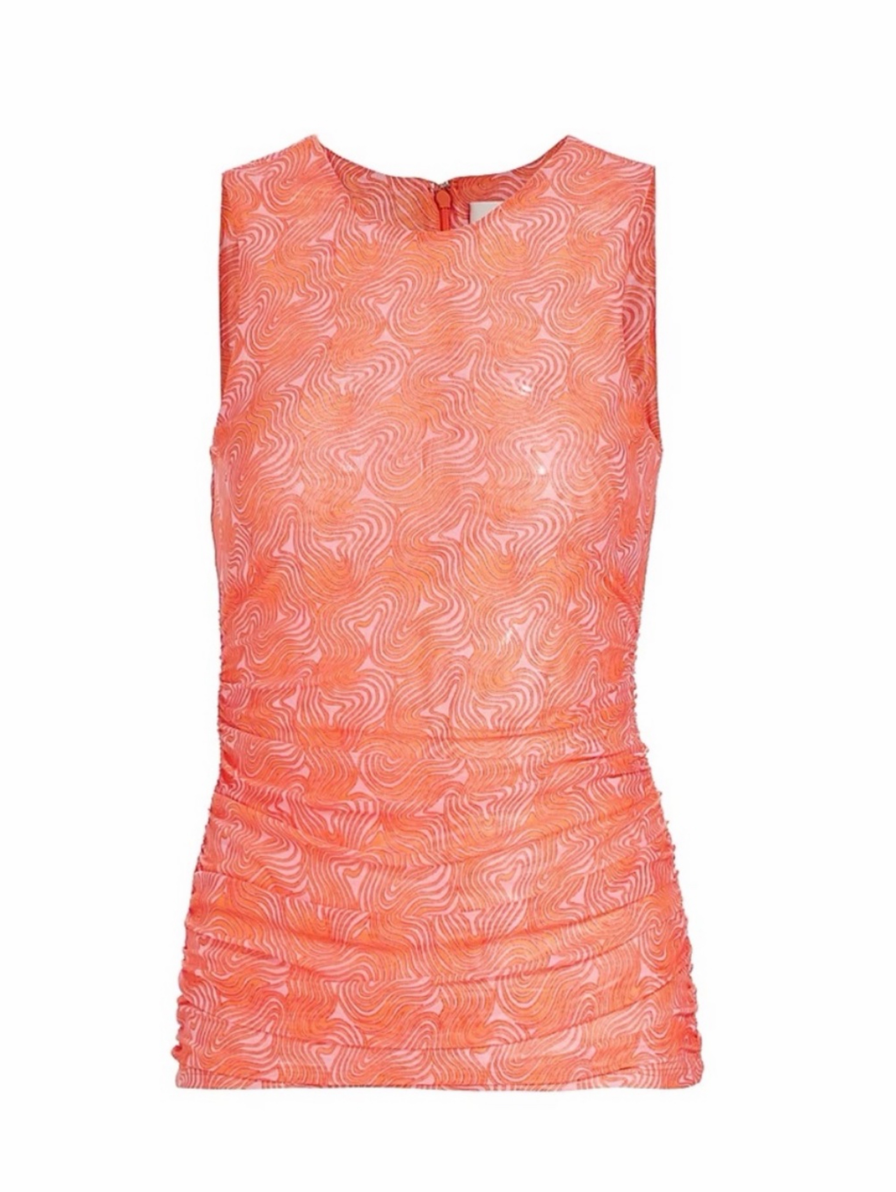 Cinq A Sept- Dasha Summer Waves Tank - Pale Flamingo Orange