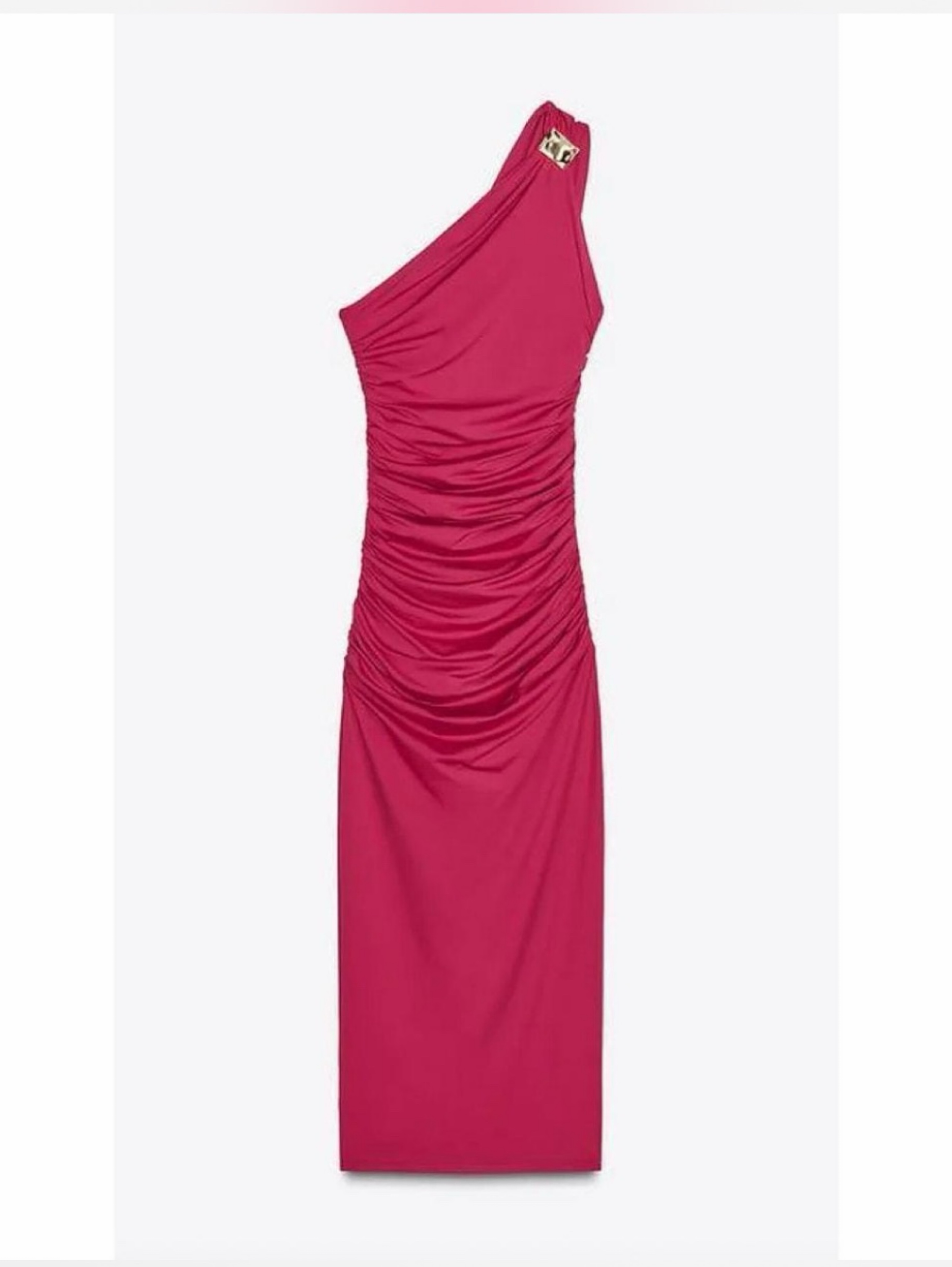 Zara- Pink polymide maxi dress