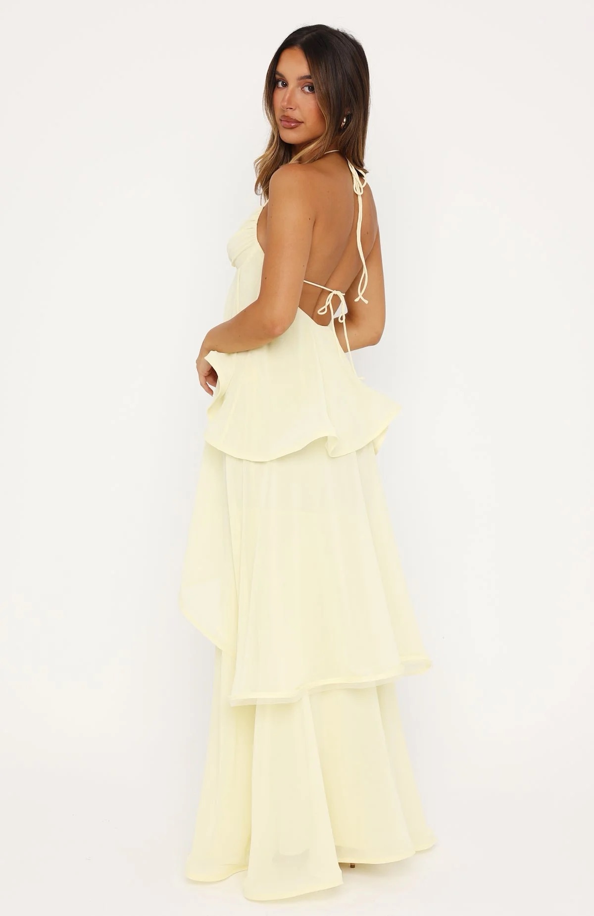 Yellow layered maxi dress by White Fox Boutique - Pickle Yellow layered maxi dress by White Fox Boutique - Pickle