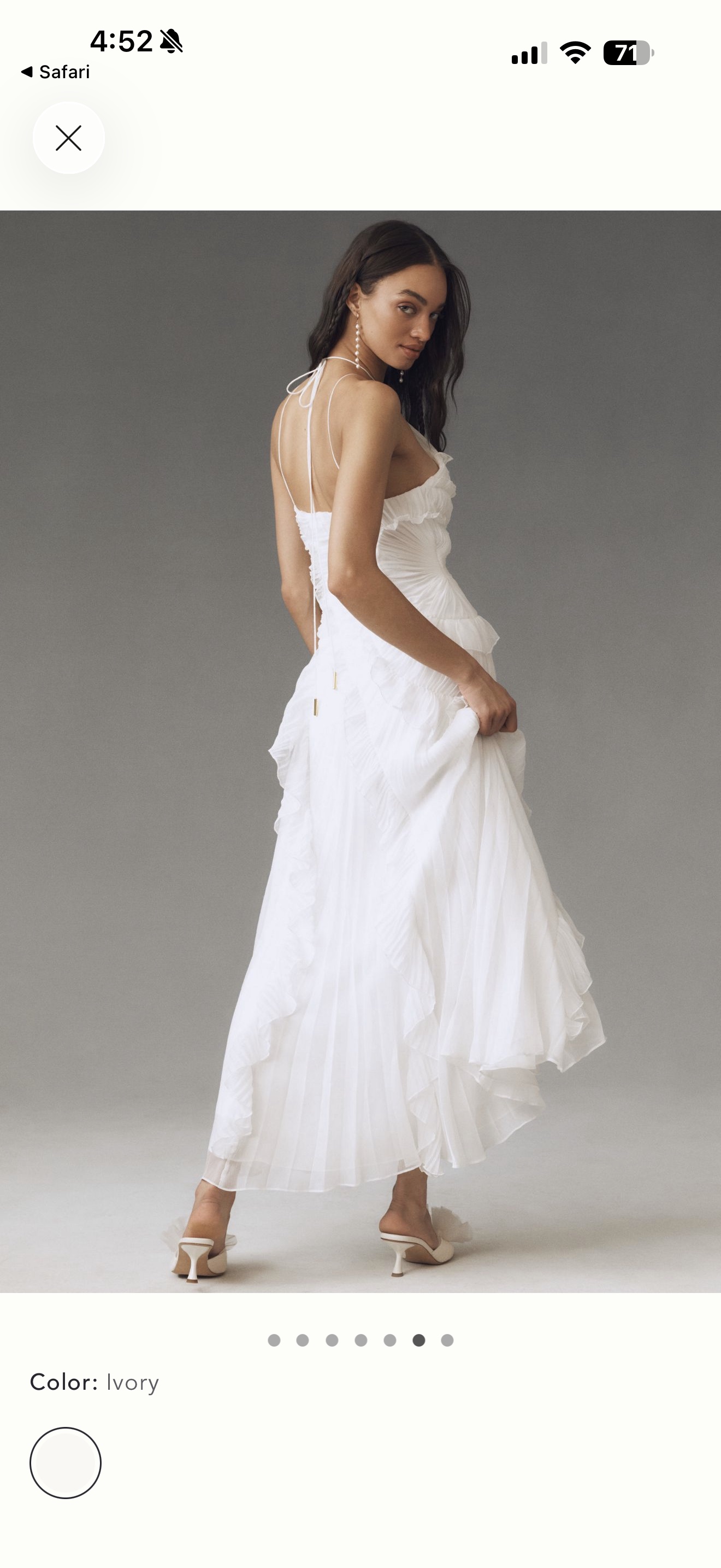 White halter dress by AMUR - Pickle
