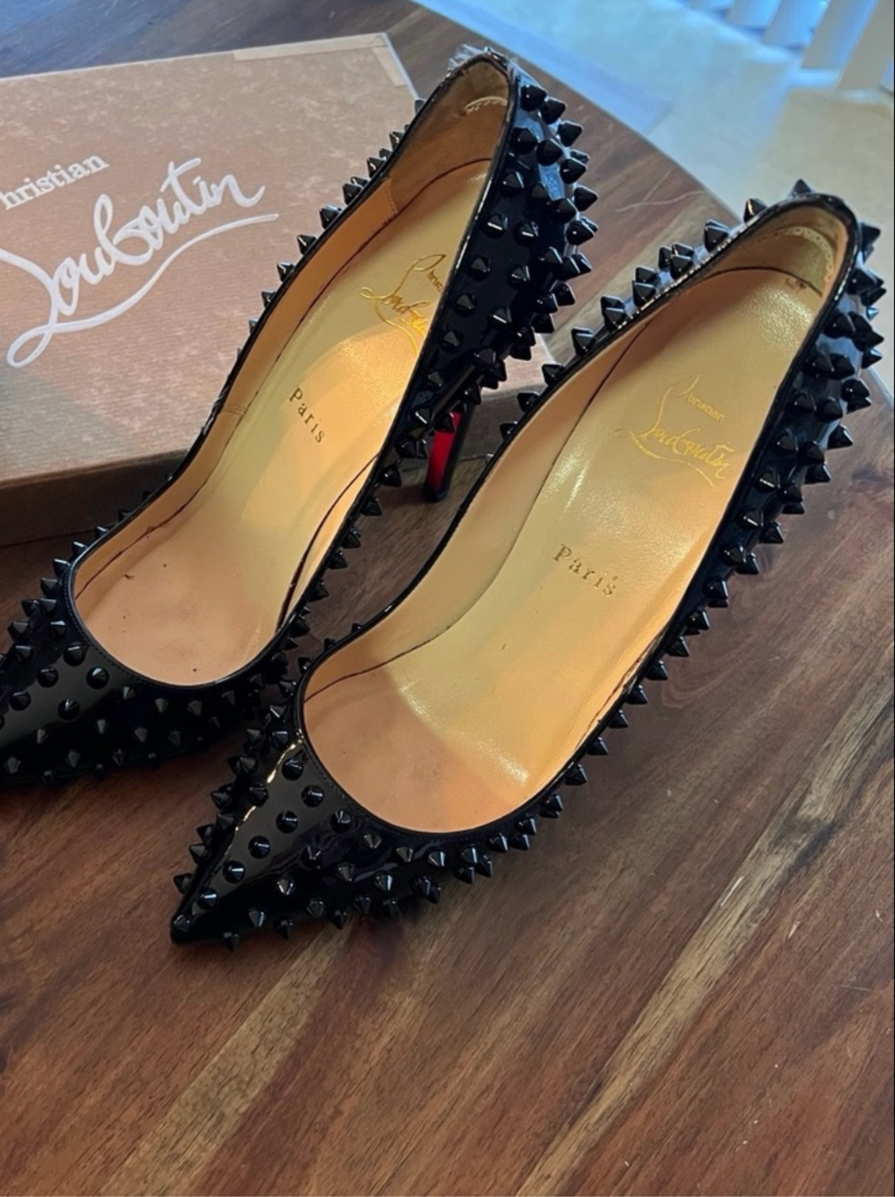 Christian Louboutin Black Spike Pigalle Heel by Christian