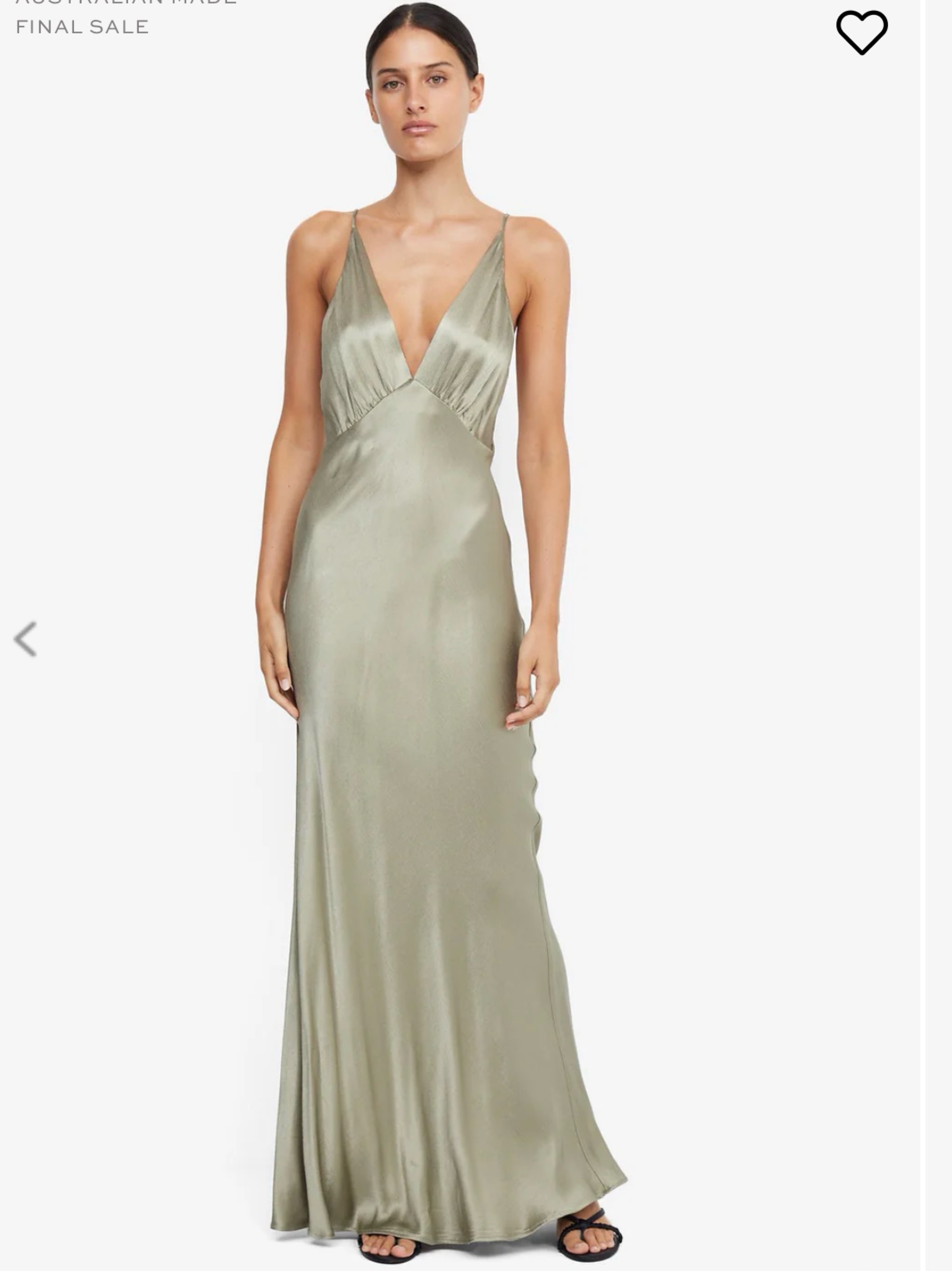 bec and bridge green silk dress Bec and Bridge Green Silk Slip Gown by Bec & Bridge
