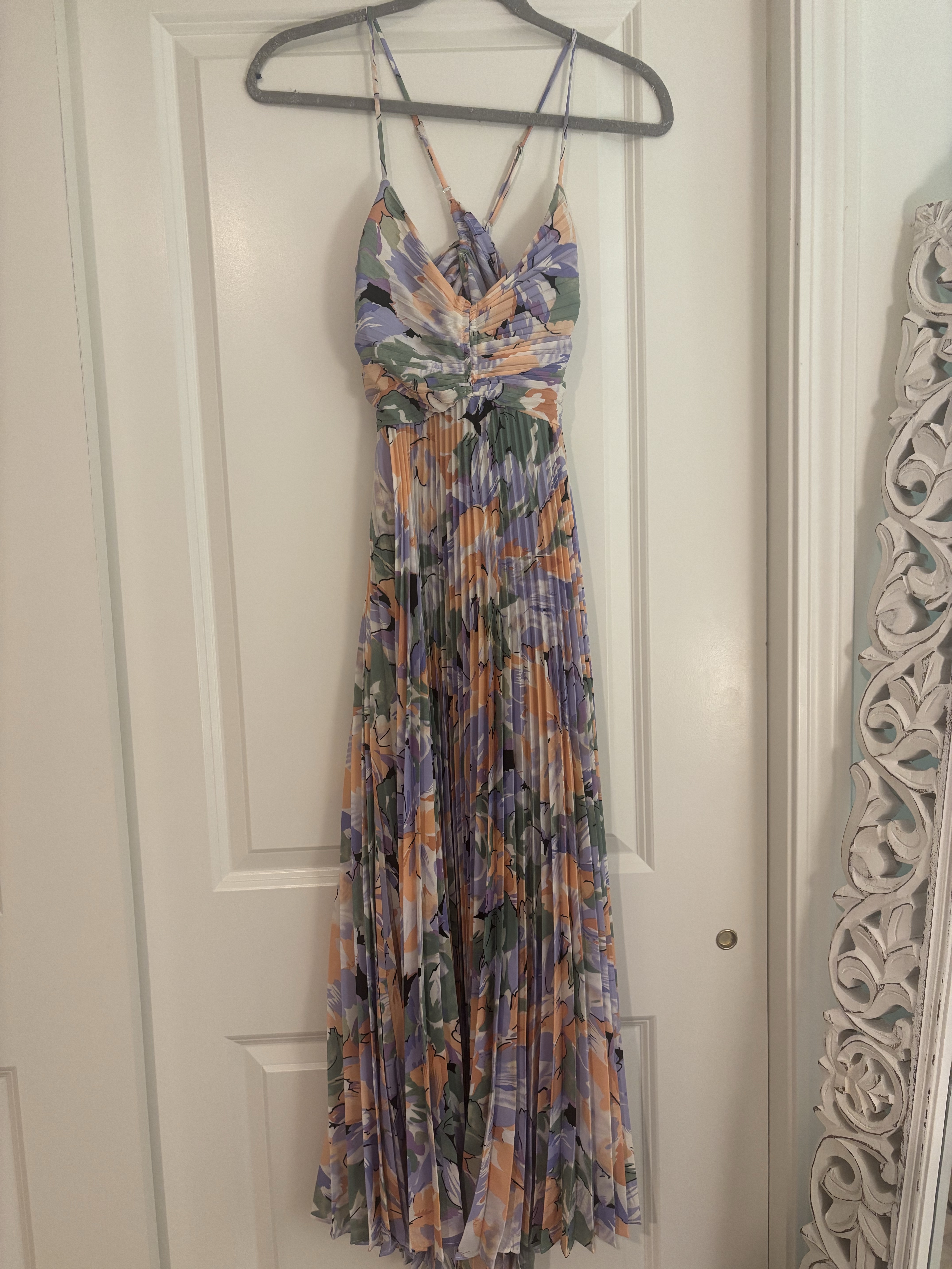 ASTR the Label Blythe Floral Plisse Midi Dress by ASTR the label - Pickle ASTR the Label Blythe Floral Plisse Midi Dress by ASTR the label - Pickle