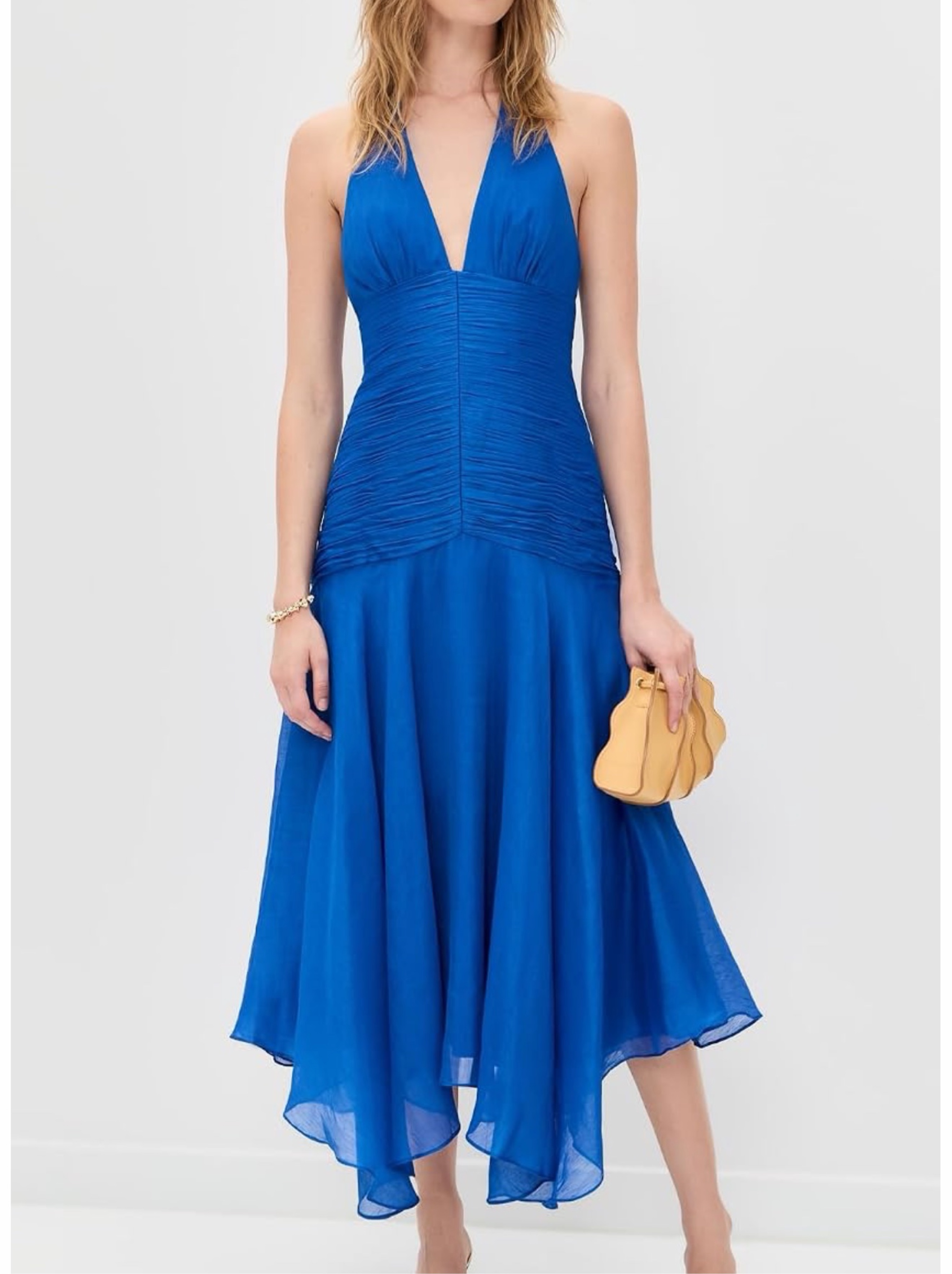Amur Lirielle Halter Dress Cobalt