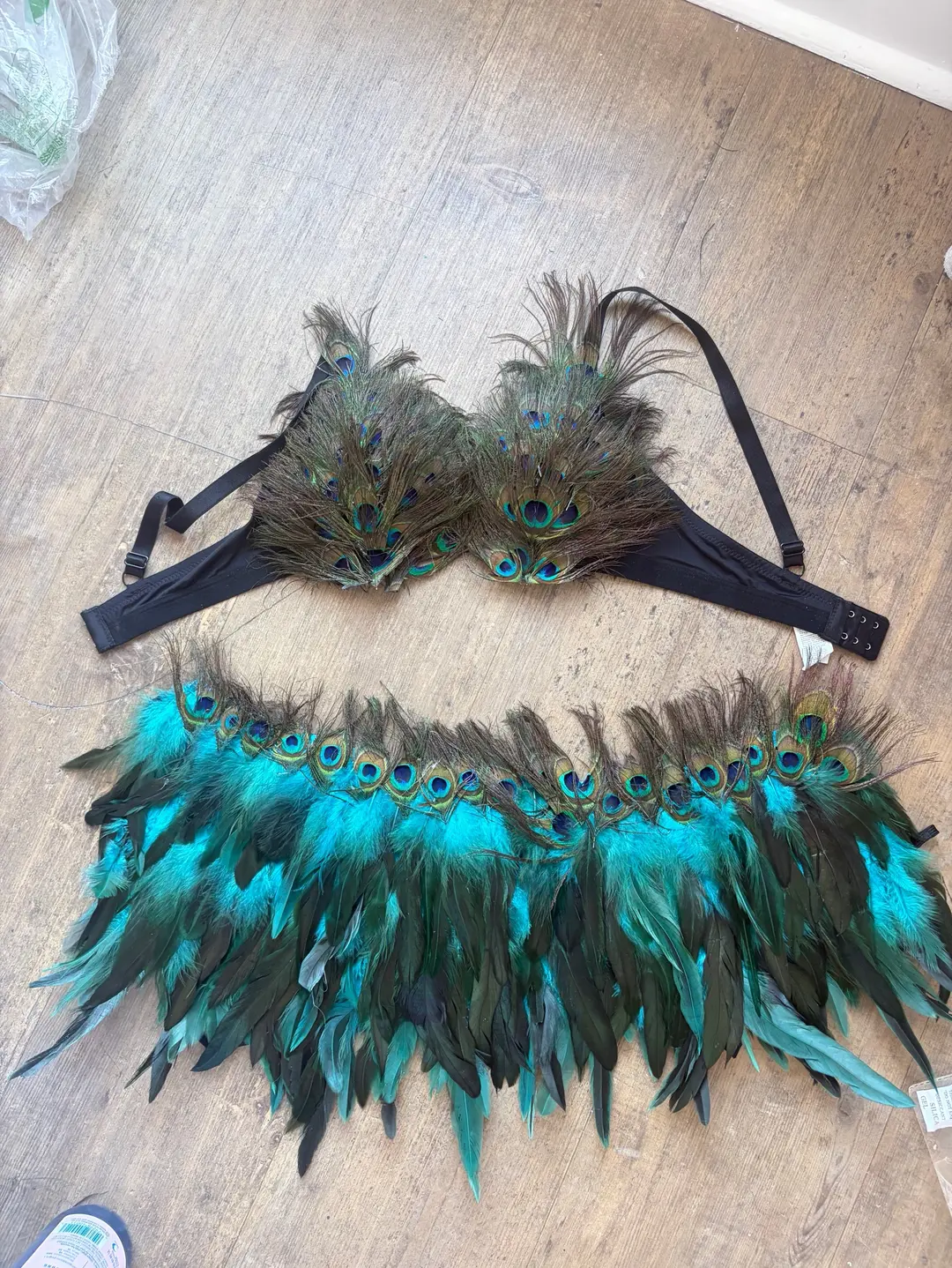 Dolls Kill Blue peacock costume, photo 2 of 3